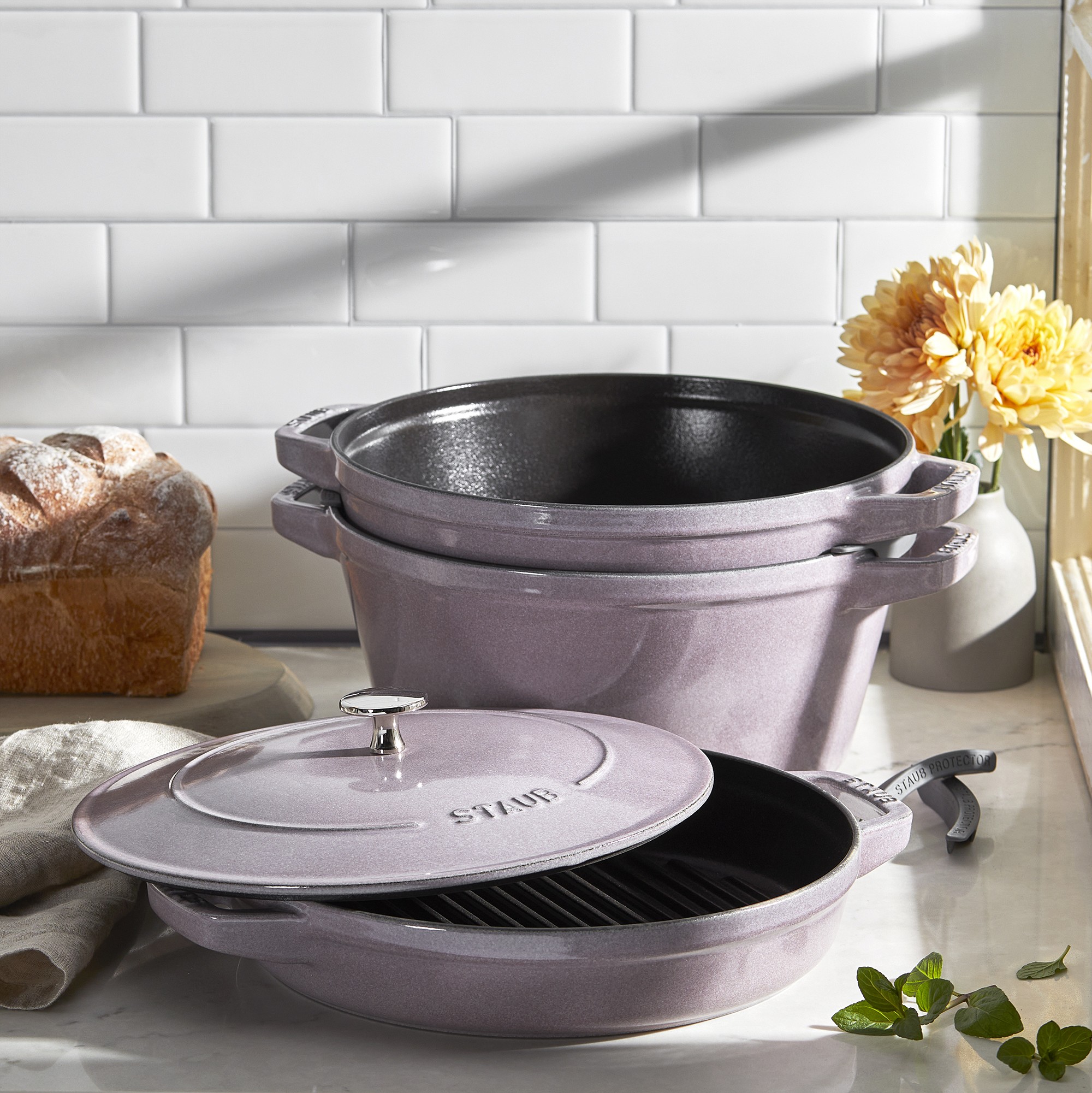 Staub Enameled Cast Iron Stackable Cookware Set