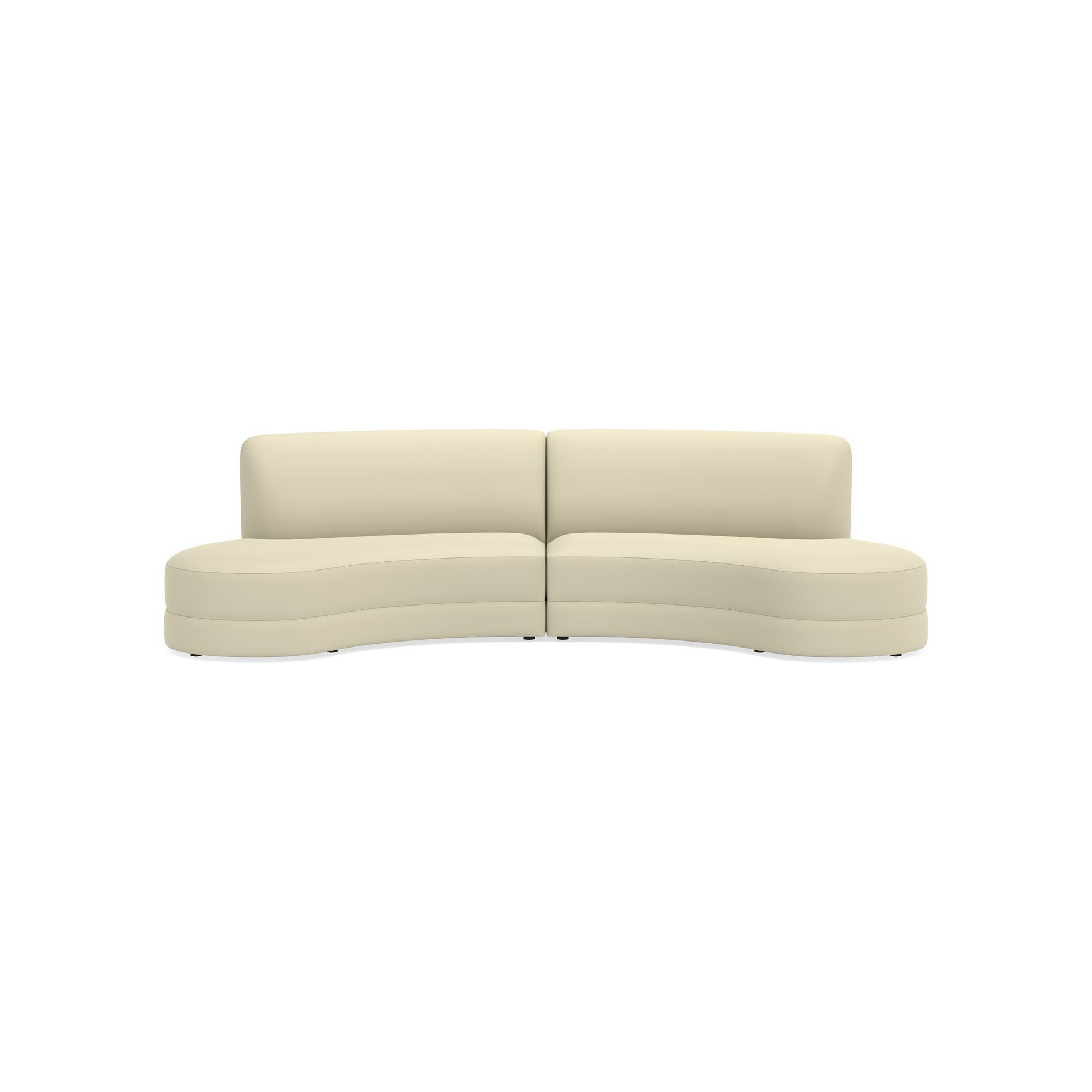 Capri 2-Piece Bumper Armless Sectional (132