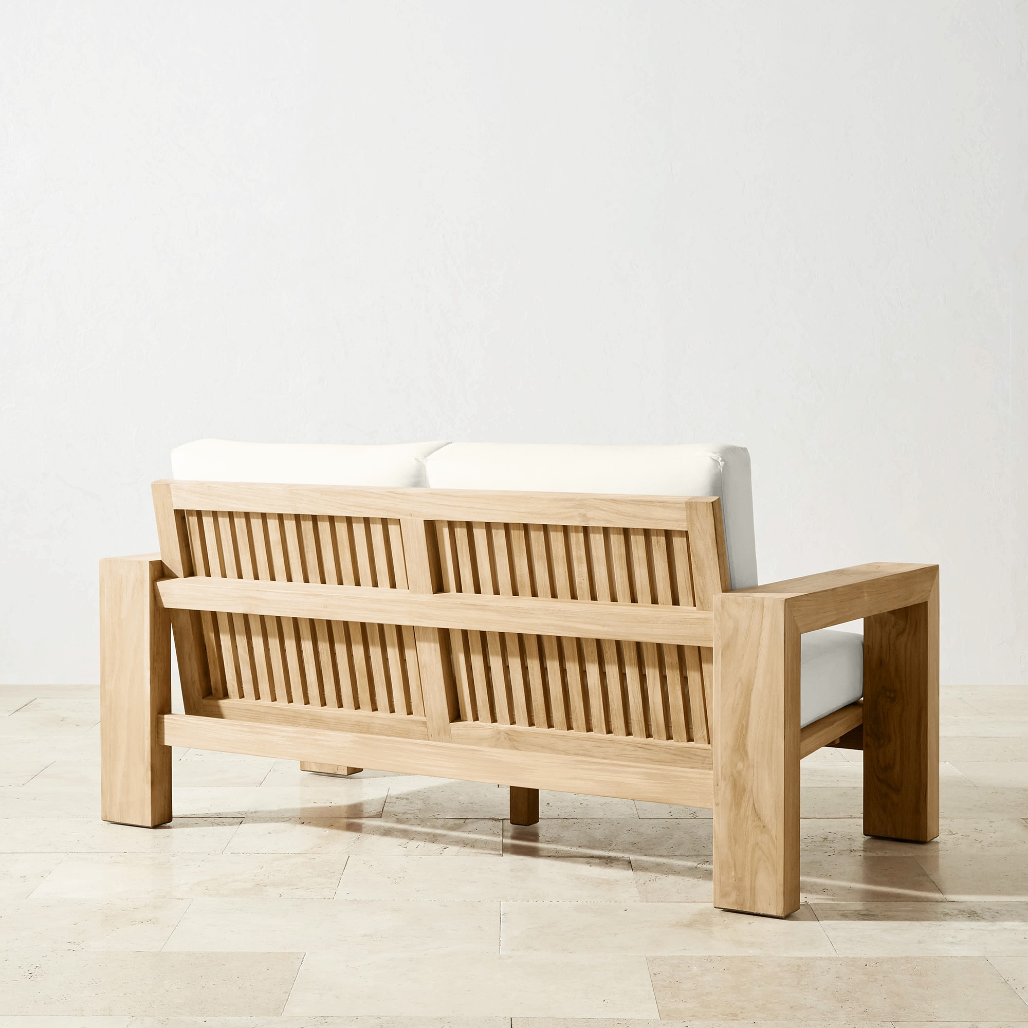 Larnaca Outdoor Natural Teak Loveseat (68