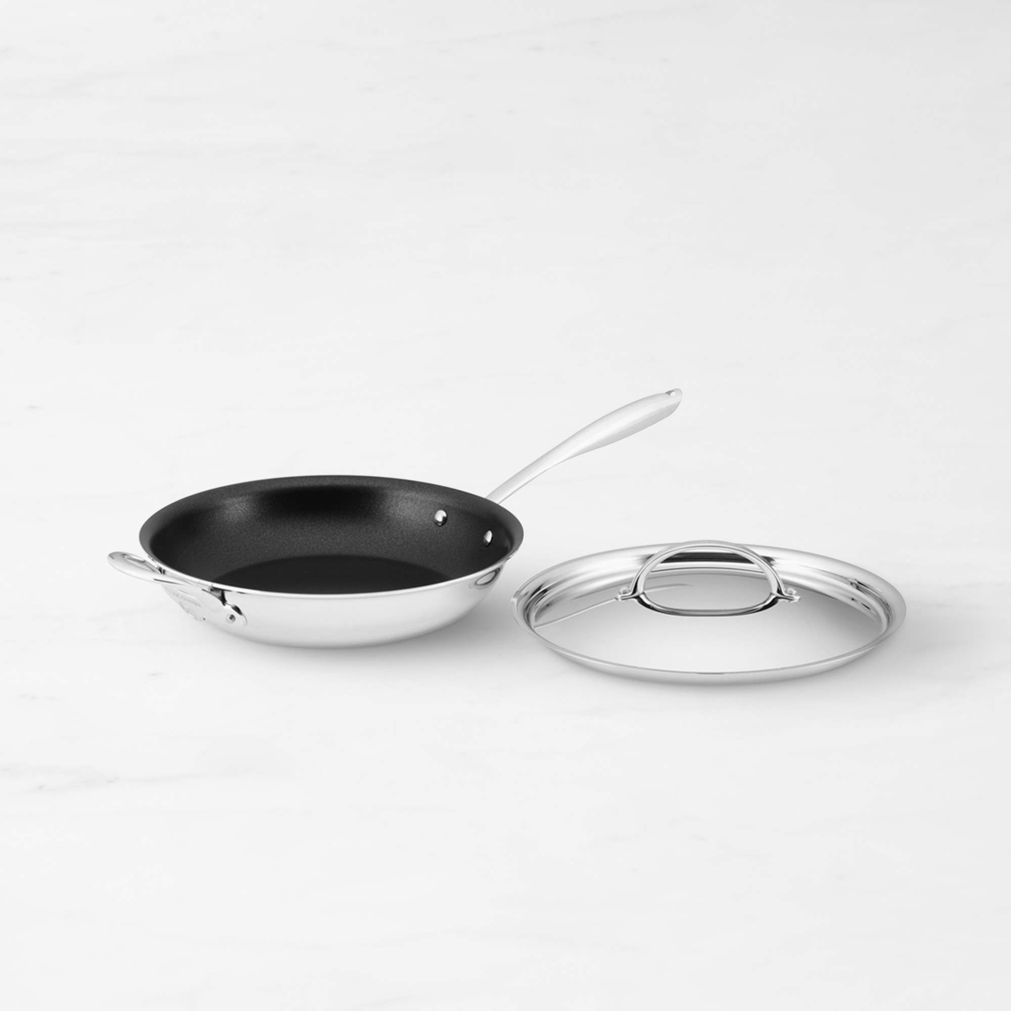 Williams Sonoma Signature Thermo-Clad™ Stainless-Steel Nonstick Covered Fry Pan