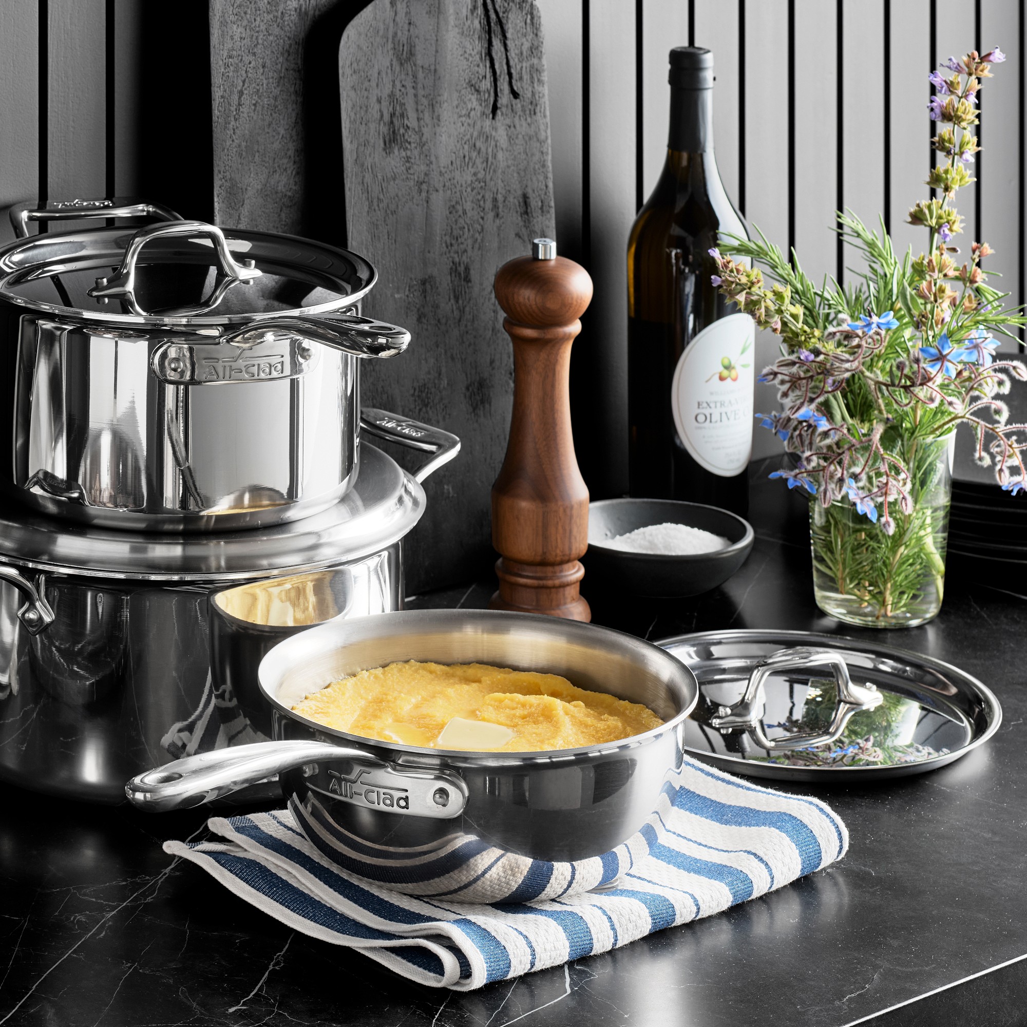 All-Clad G5™ Graphite Core Stainless-Steel Saucepan, 4-Qt.