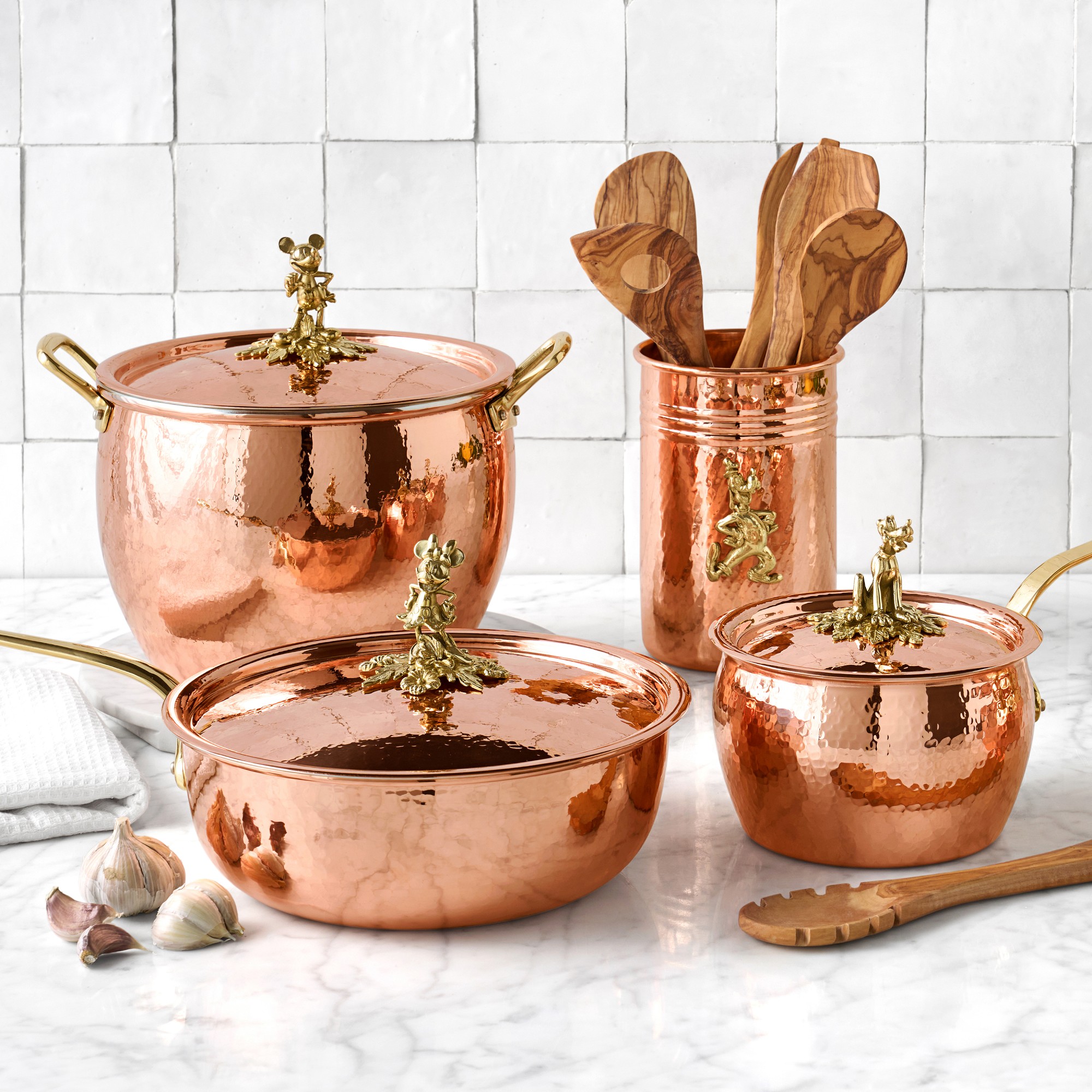 Ruffoni Historia Disney© Hammered Copper Goofy Tool Crock