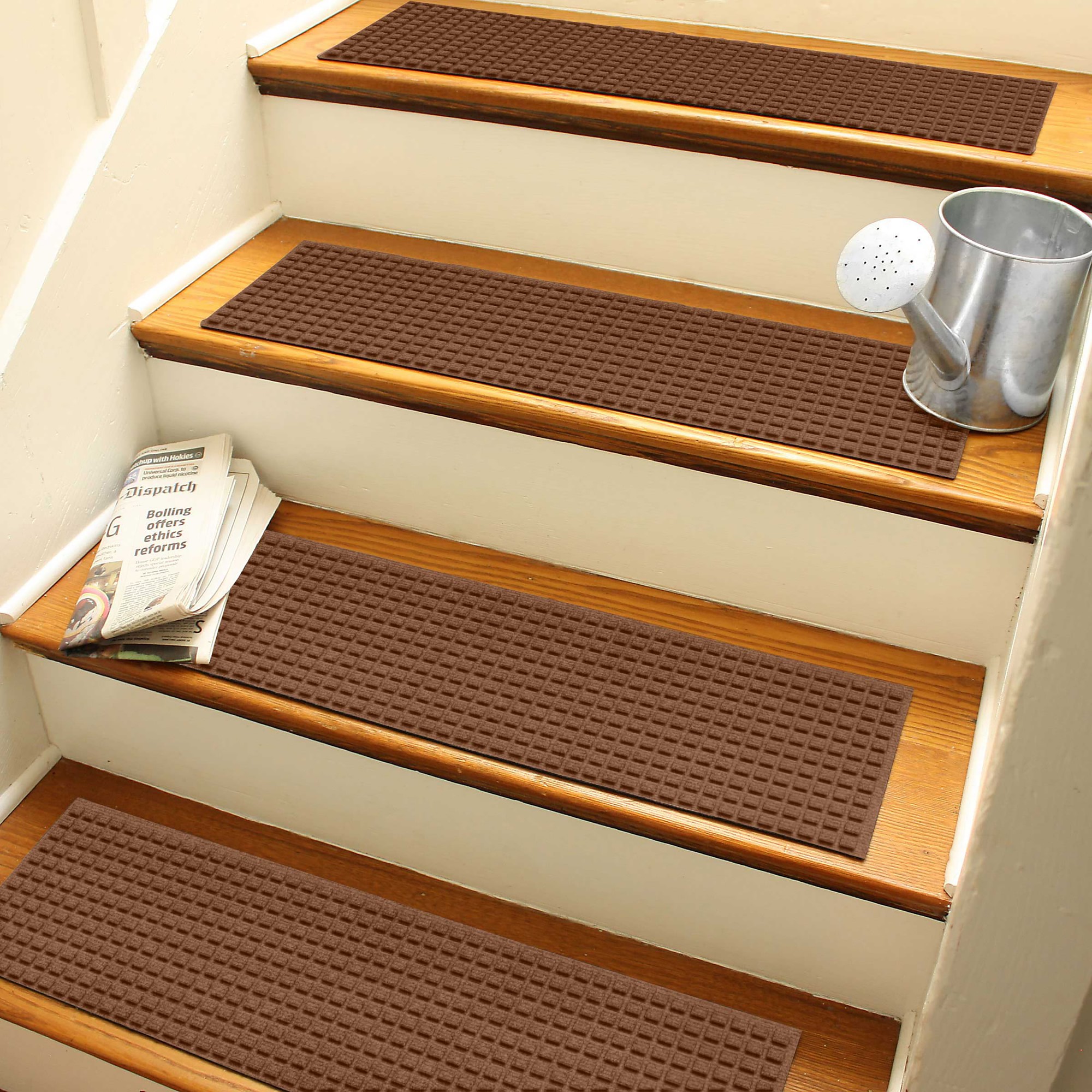 Waterhog Squares Commercial Grade Indoor/Outdoor Stair Treads, Set of 4