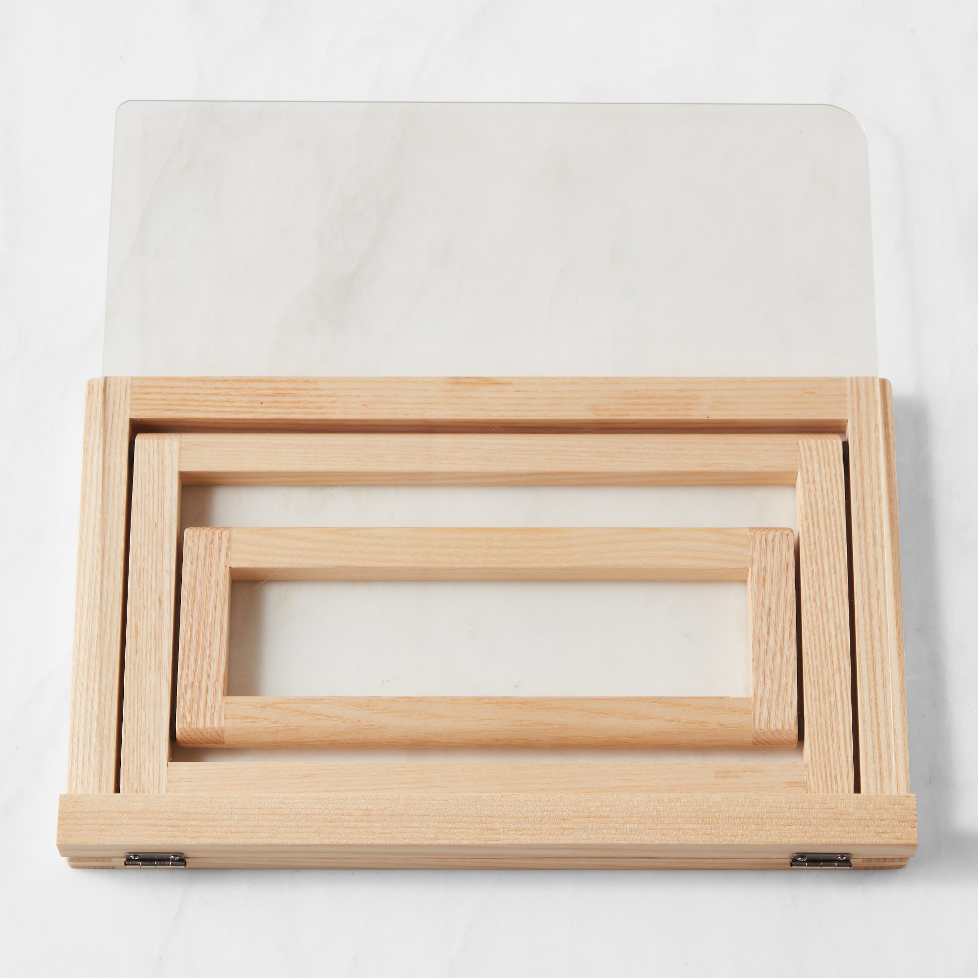 Hold Everything Collapsible Kitchen Tablet & Cookbook Stand, Ashwood
