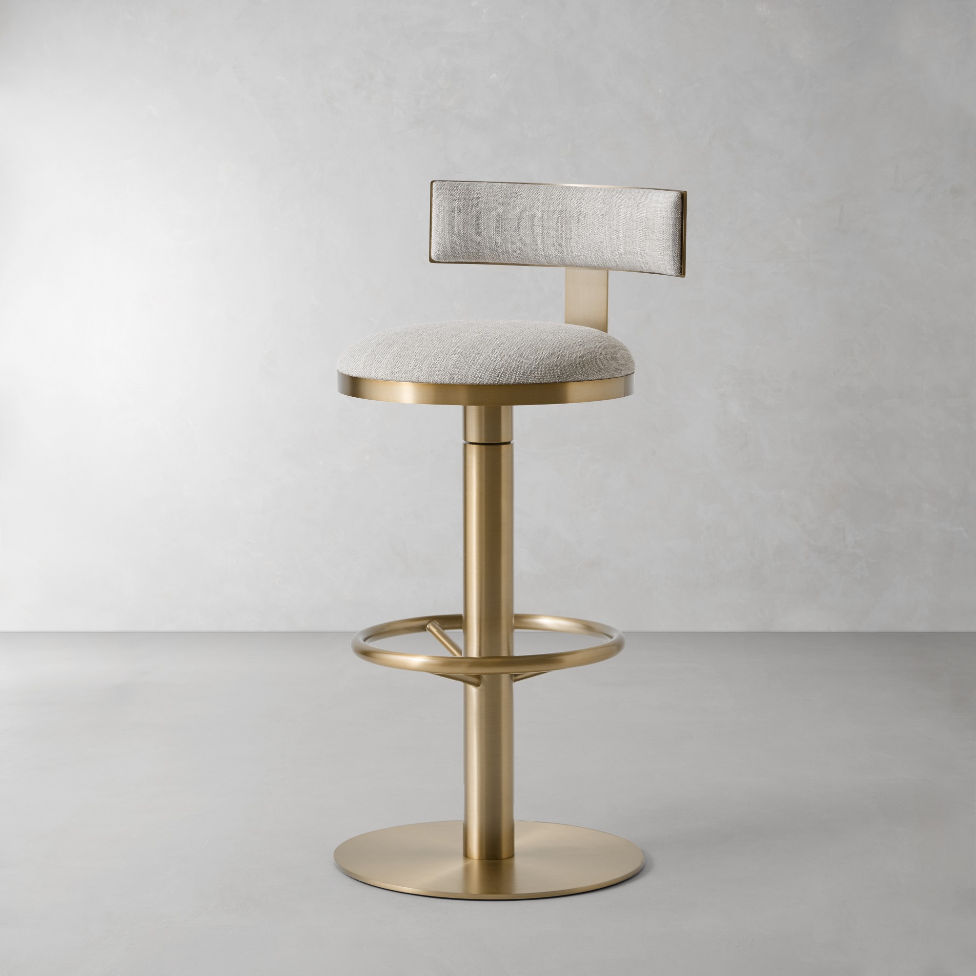 Larkin Upholstered Pedestal Counter & Bar Stool