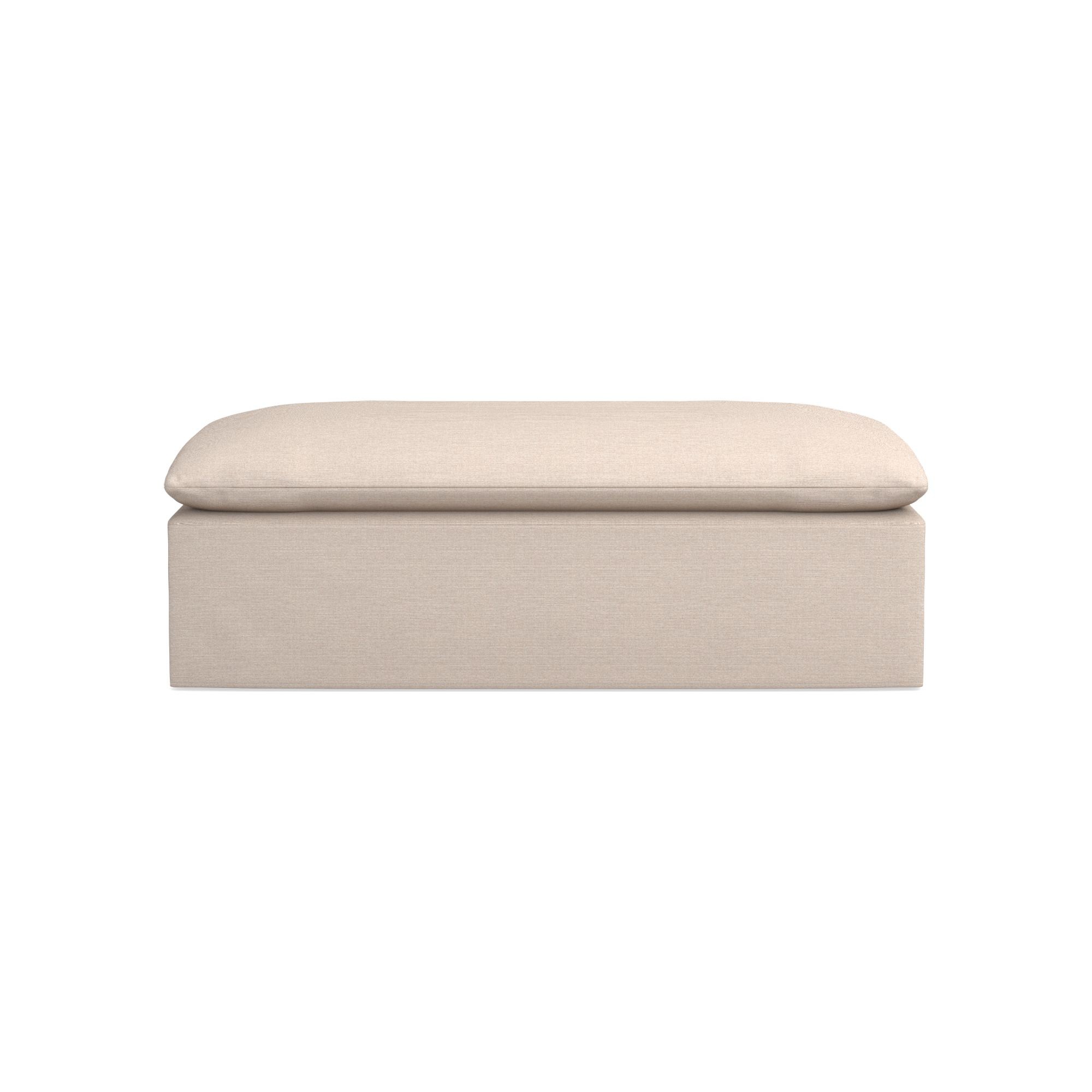 Laguna Slipcovered Coffee Table Ottoman (57