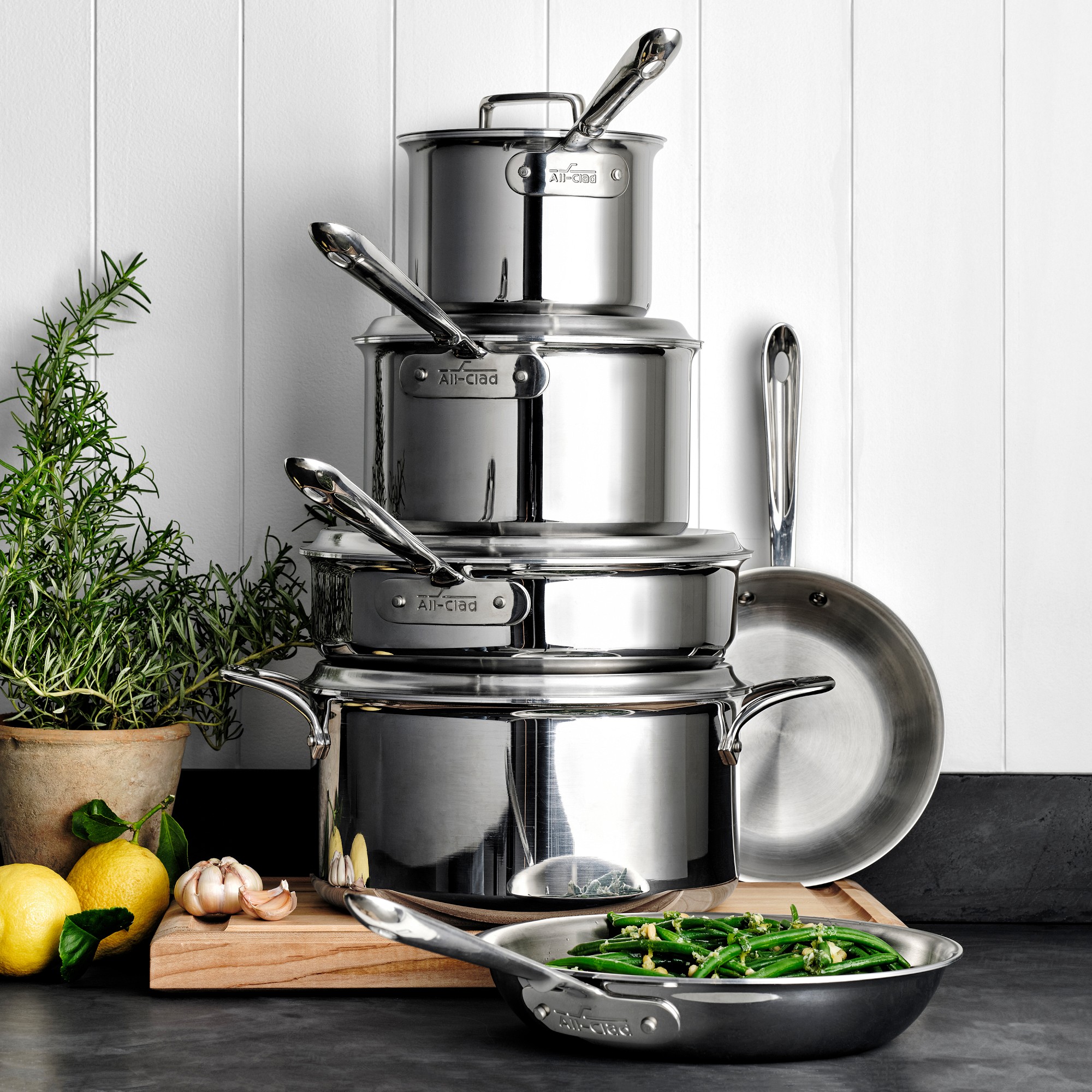 All-Clad D5® Stainless-Steel 10-Piece Cookware Set
