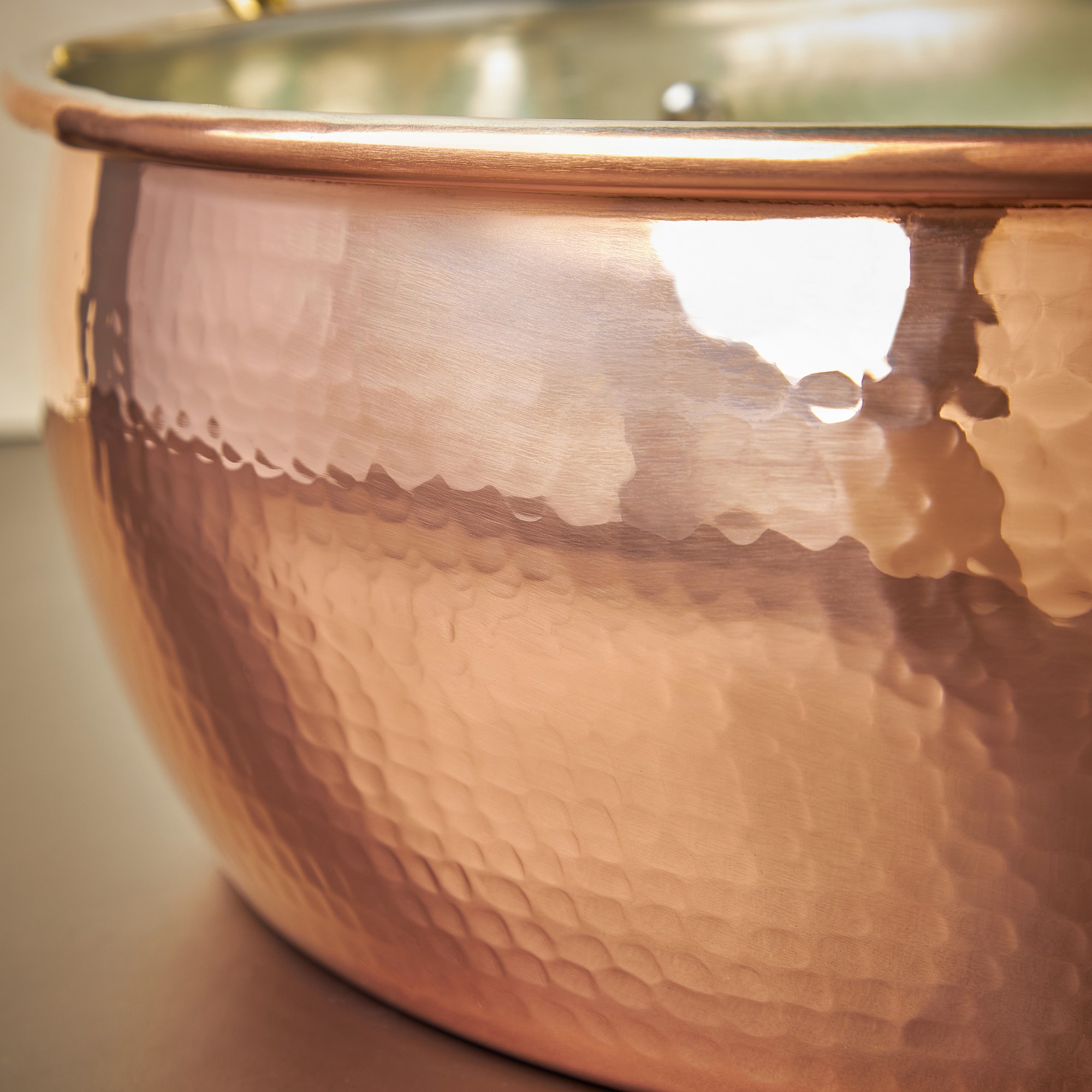 Ruffoni Historia Hammered Copper Stockpot with Vine Handle, 12-Qt.