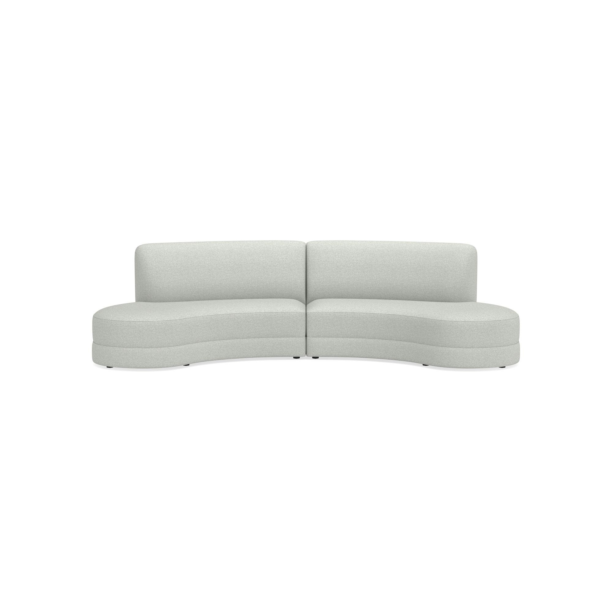 Capri 2-Piece Bumper Armless Sectional (132