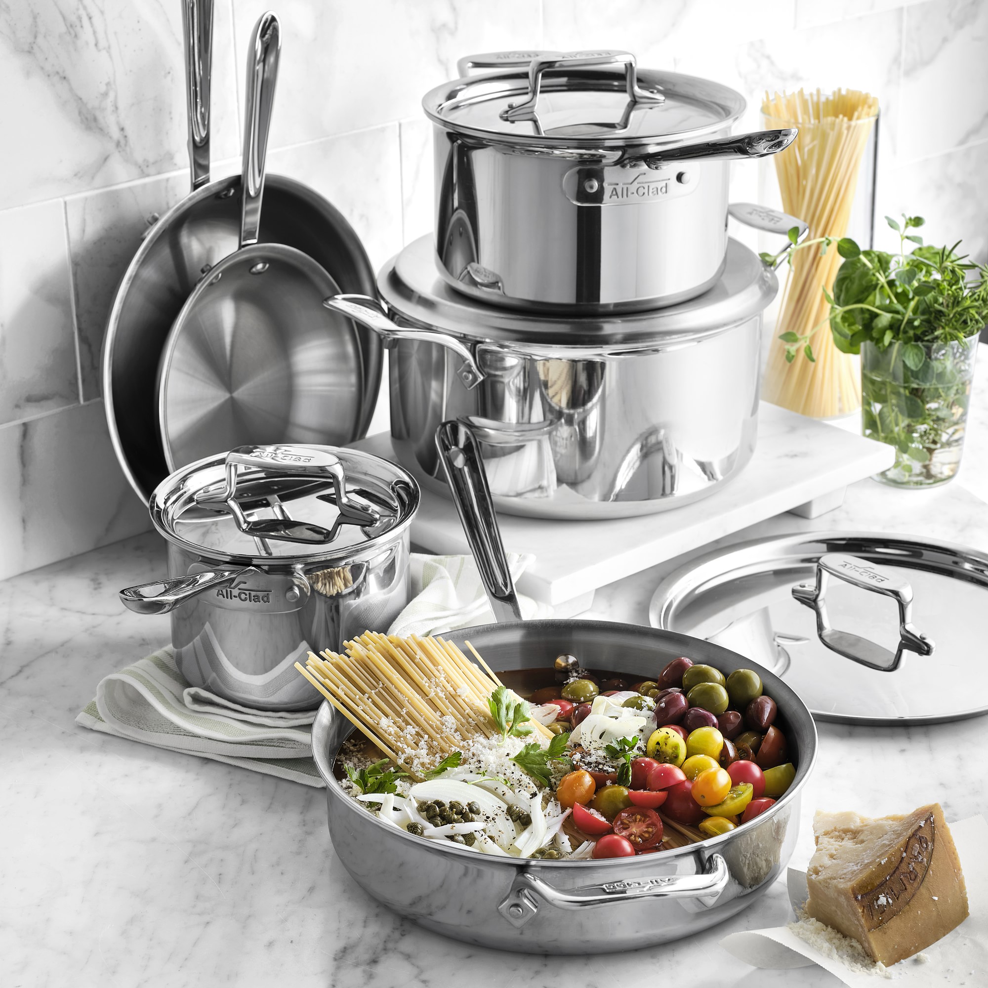 All-Clad D5® Stainless-Steel 10-Piece Cookware Set