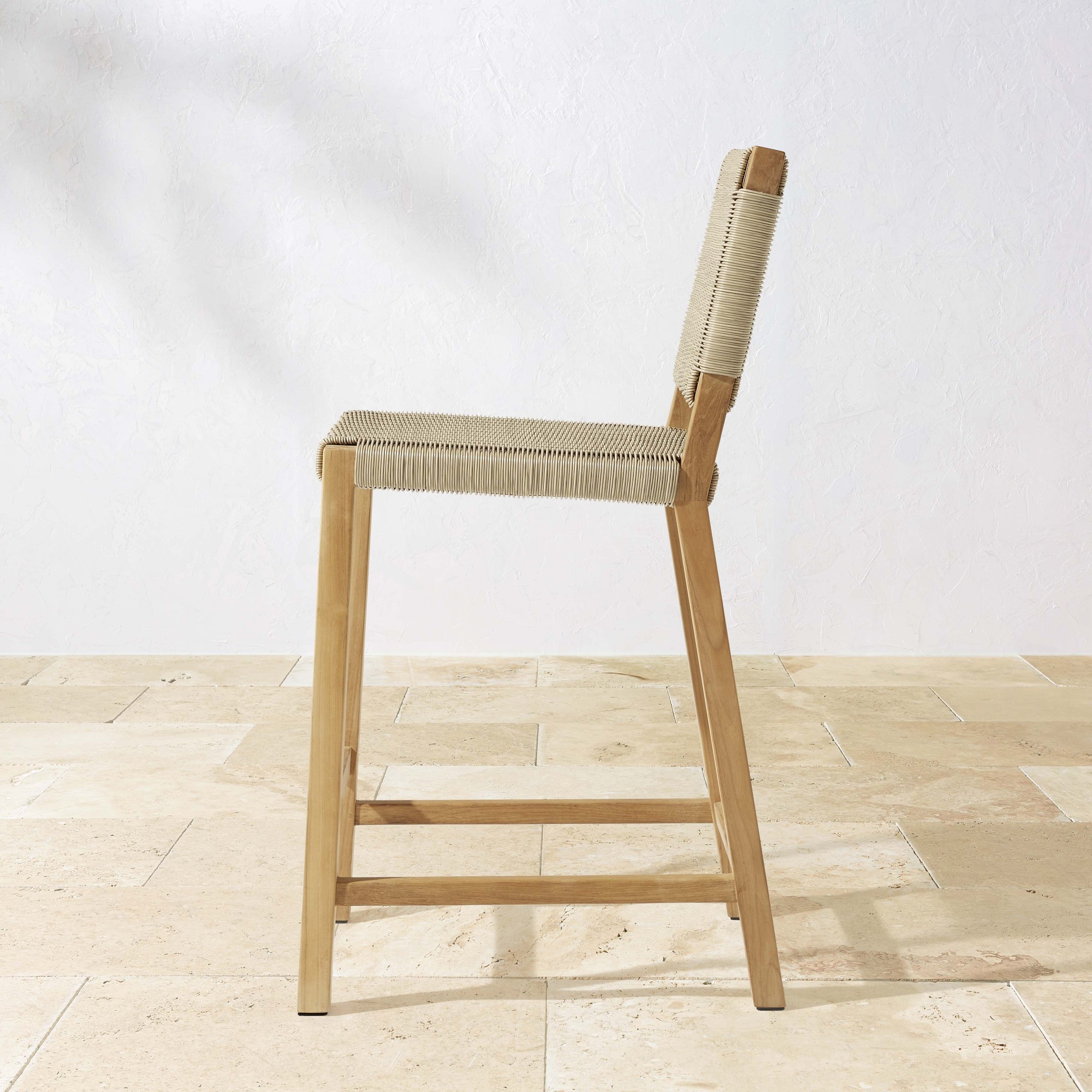 Larnaca Teak x All-Weather Weave Bar Stool
