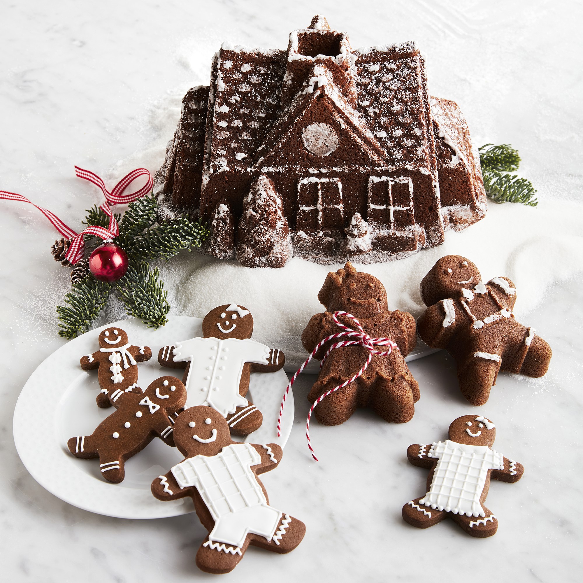 Williams Sonoma Copper Gingerbread Man Cookie Cutters on Ring, Set of 5