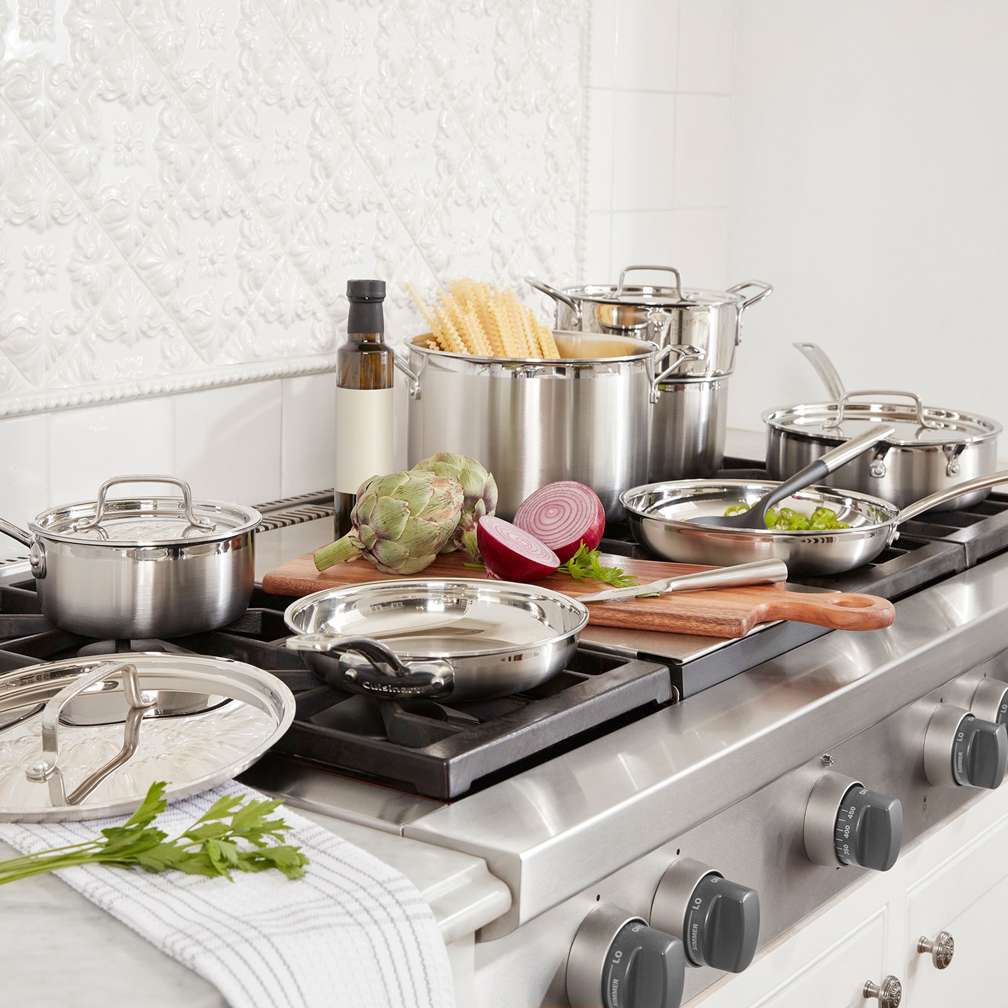 Cuisinart Multiclad Tri-Ply Stainless-Steel 12-Piece Cookware Set