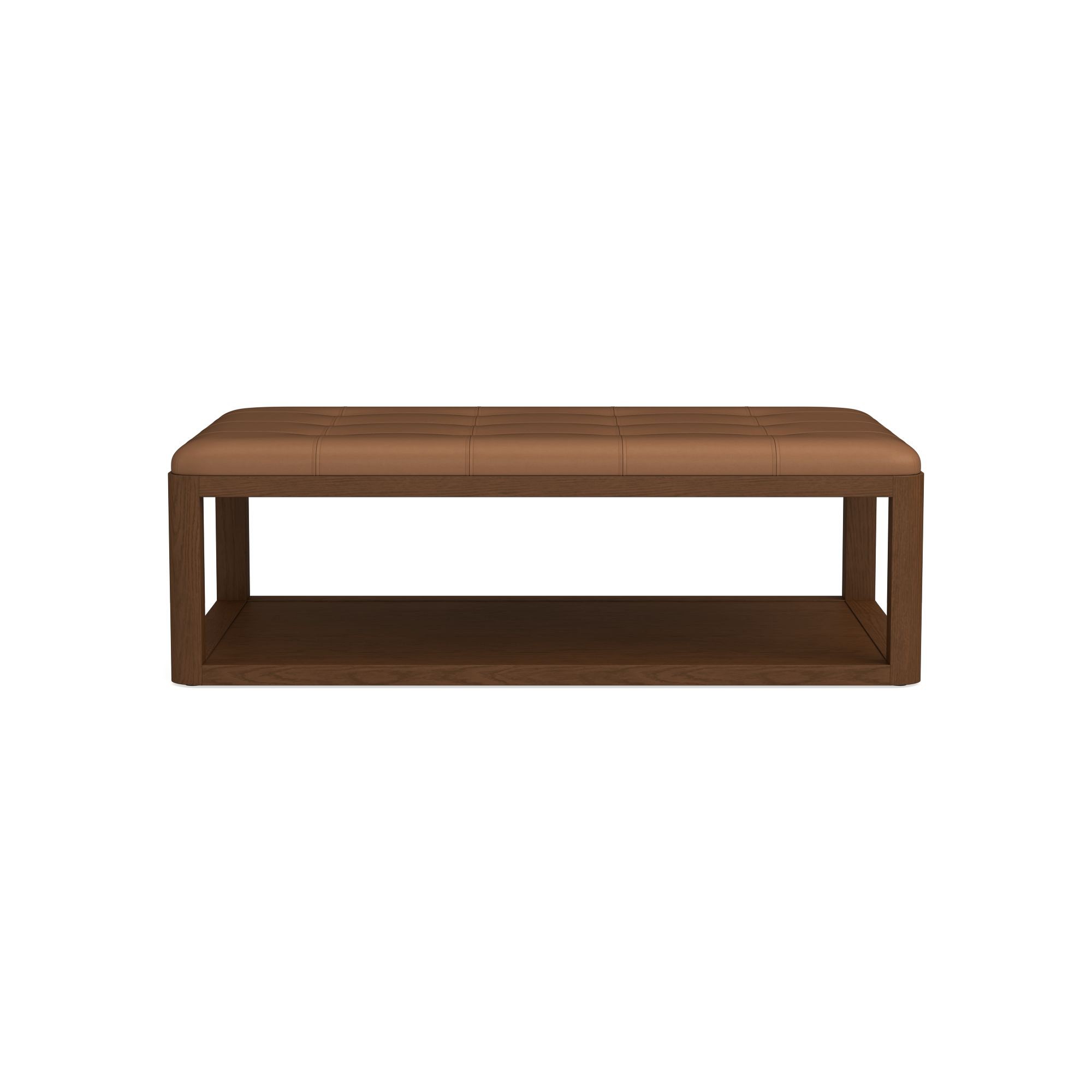 Porte Grid Tufted Rectangular Ottoman (48