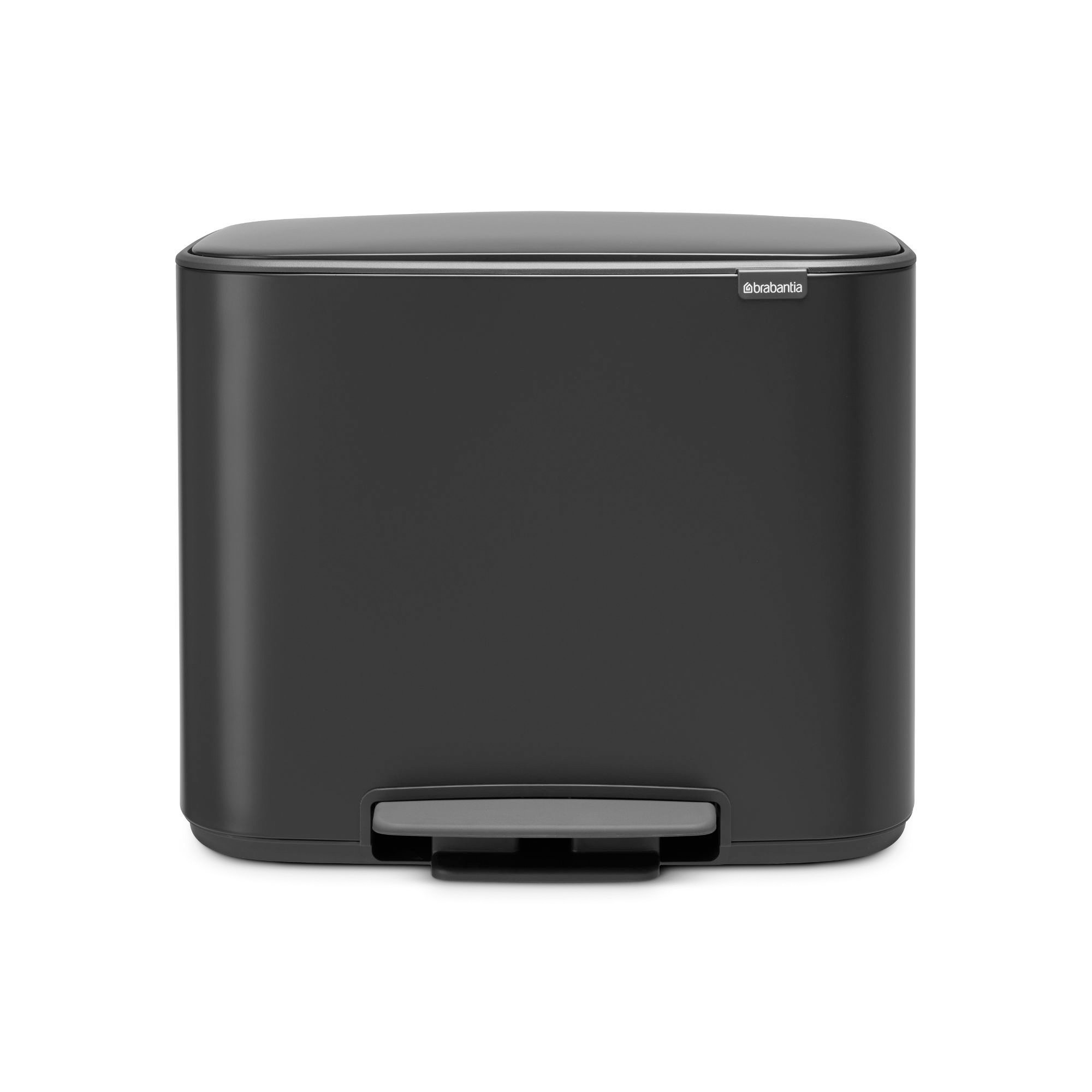 Brabantia Bo Step On Dual Compartment Recycling Trash Can, 3 + 6 Gallon