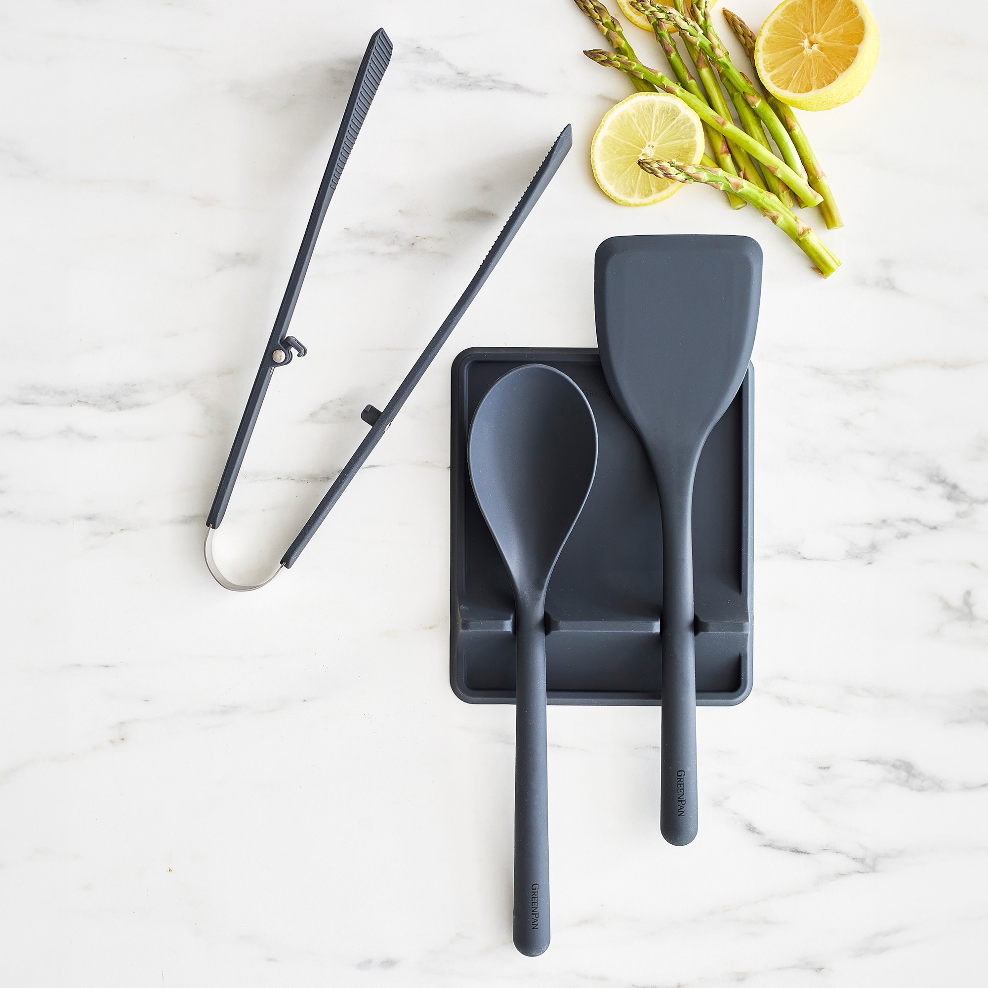 GreenPan™ Silicone Tools Utensil and Spoon Rest Set, Set of 4