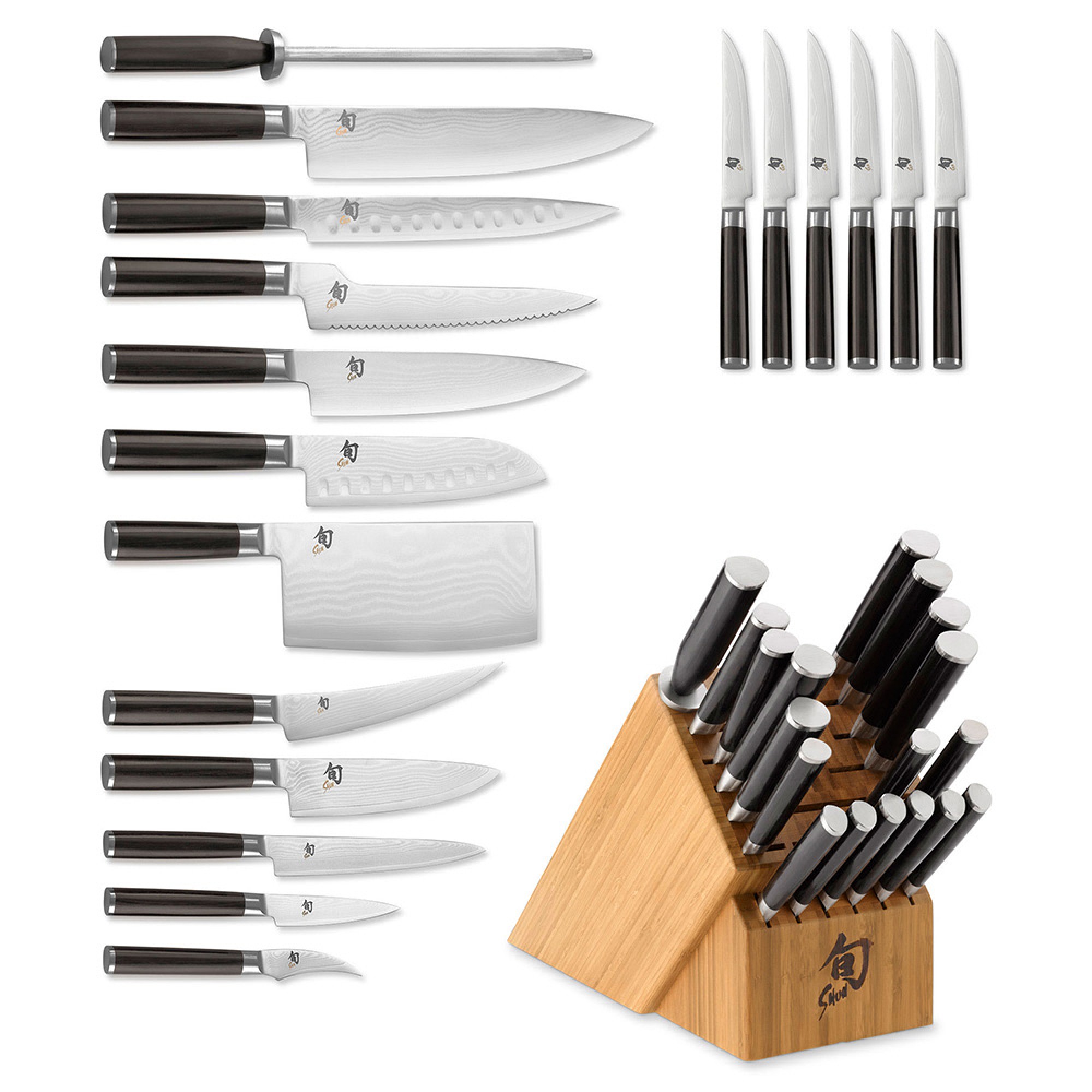 Shun Classic Knife Block, Set of 19