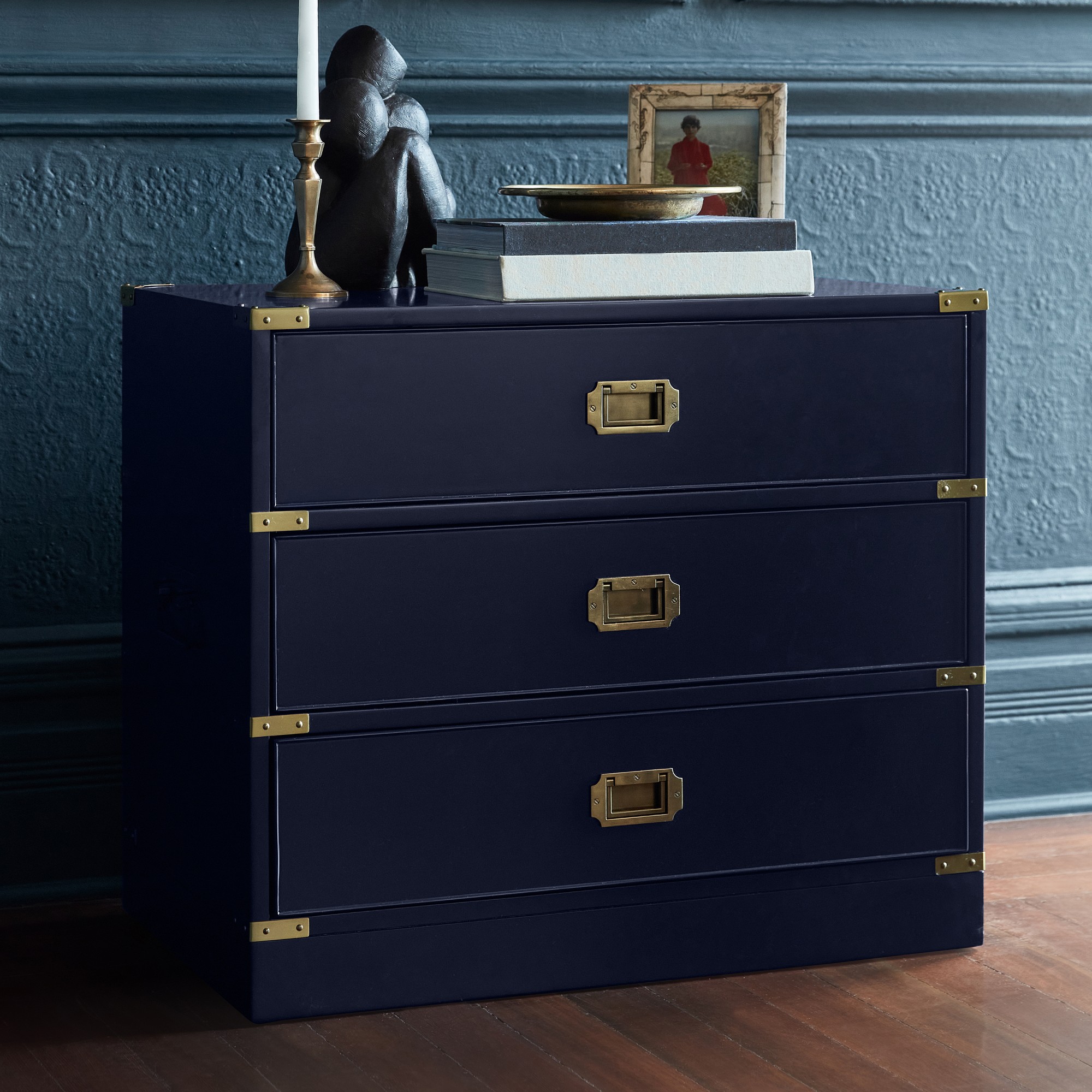 Campaign 3-Drawer Nightstand (30