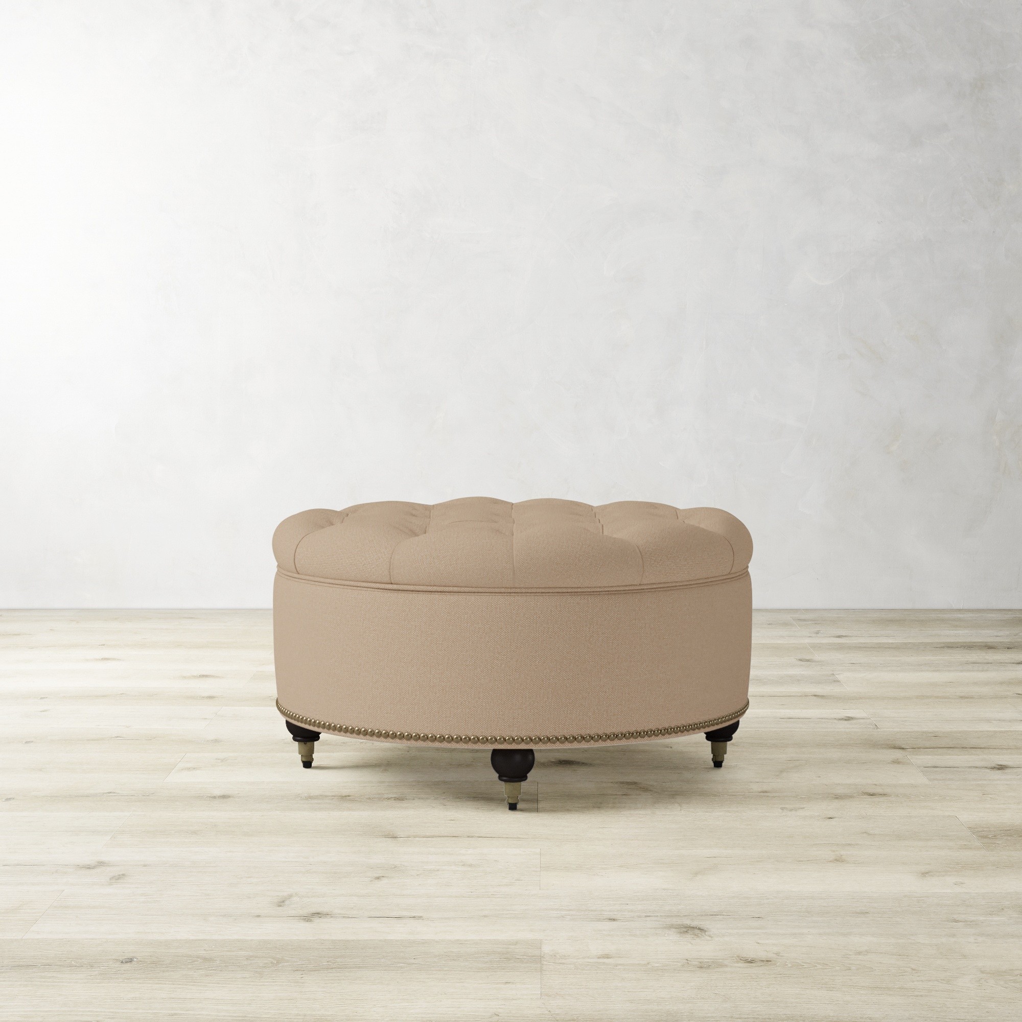 Soho Tufted Round Storage Ottoman (36