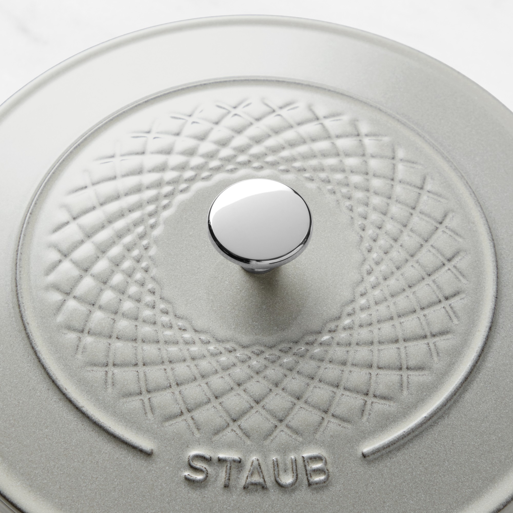 Staub Enameled Cast Iron Embossed Twist Dutch Oven, 4 1/4-Qt.