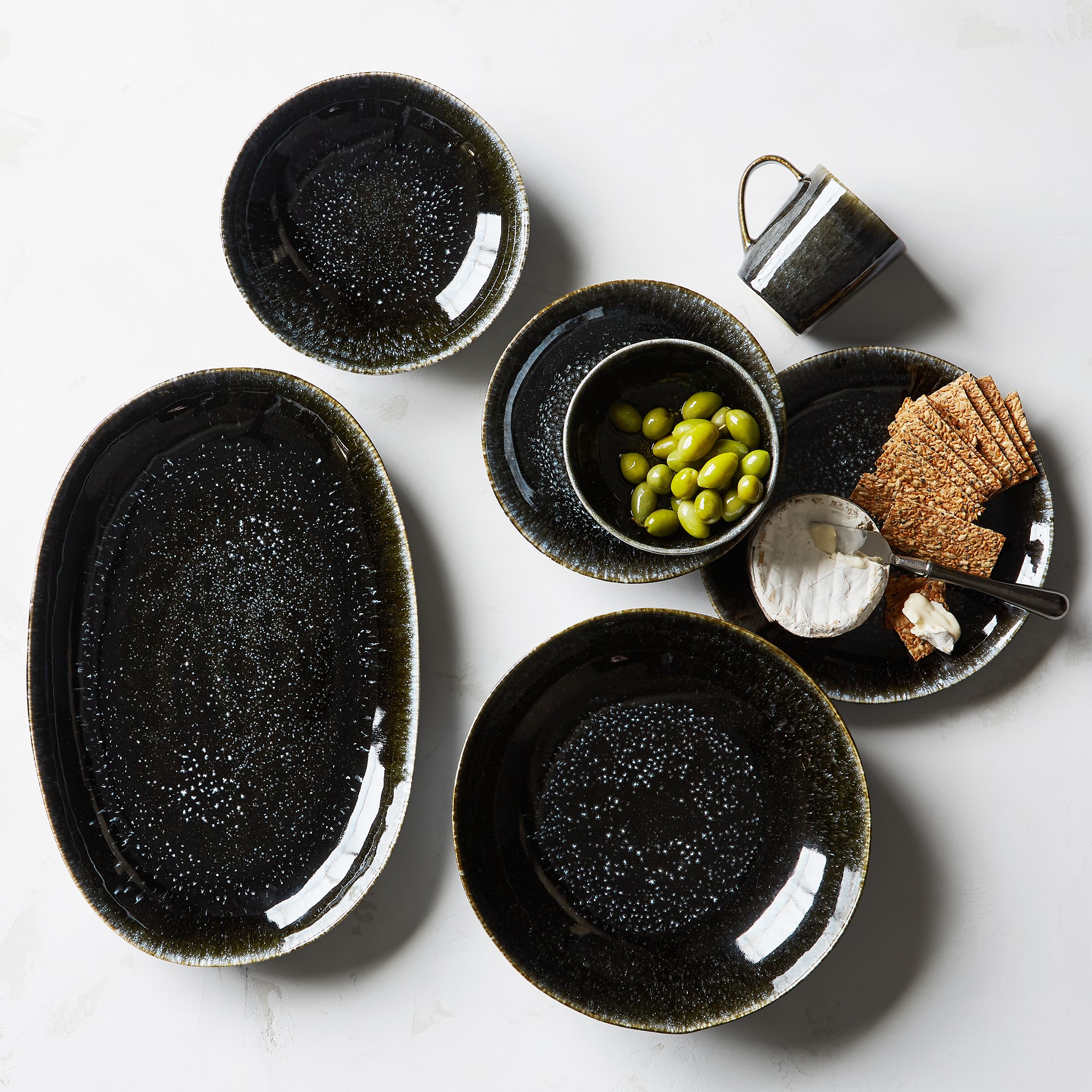 Cyprus Reactive Glaze Pasta Bowls