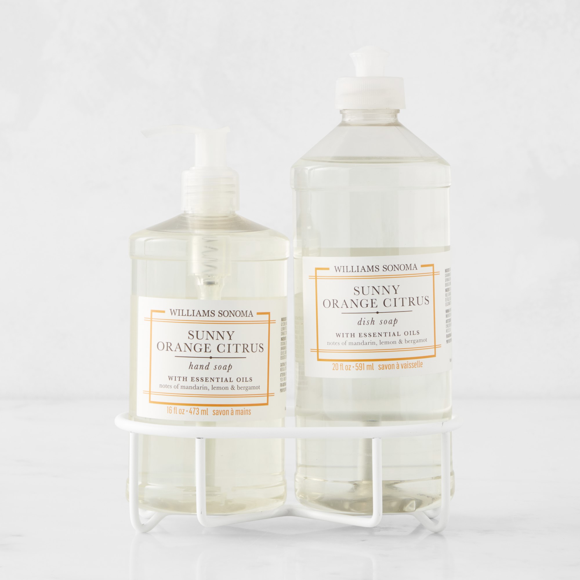 Williams Sonoma Sunny Orange Citrus Hand Soap & Dish Soap 3-Piece Kitchen Set