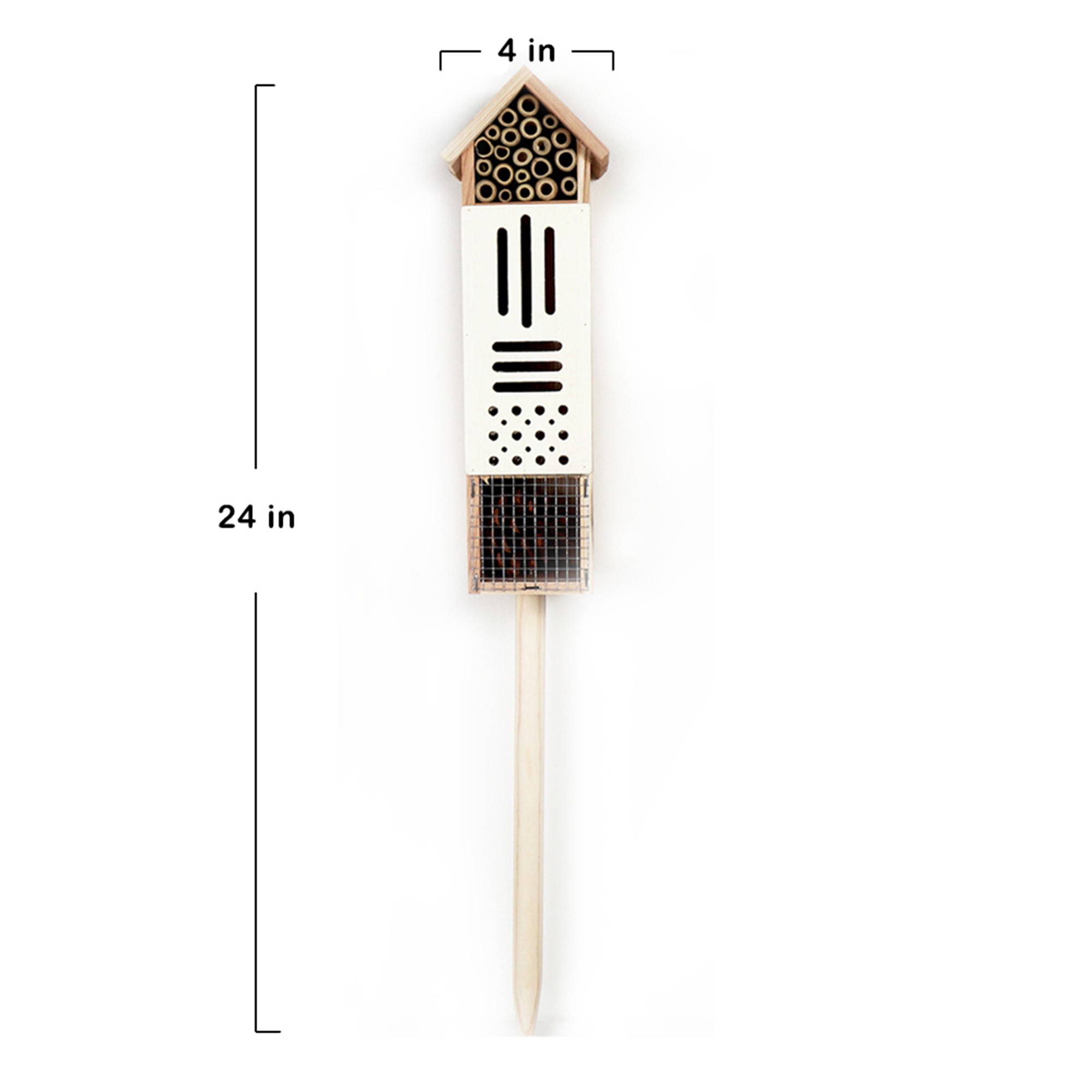 Pollination Palace 5 Compartment Wooden House for Bees, Butterflies, Ladybugs, & Insects