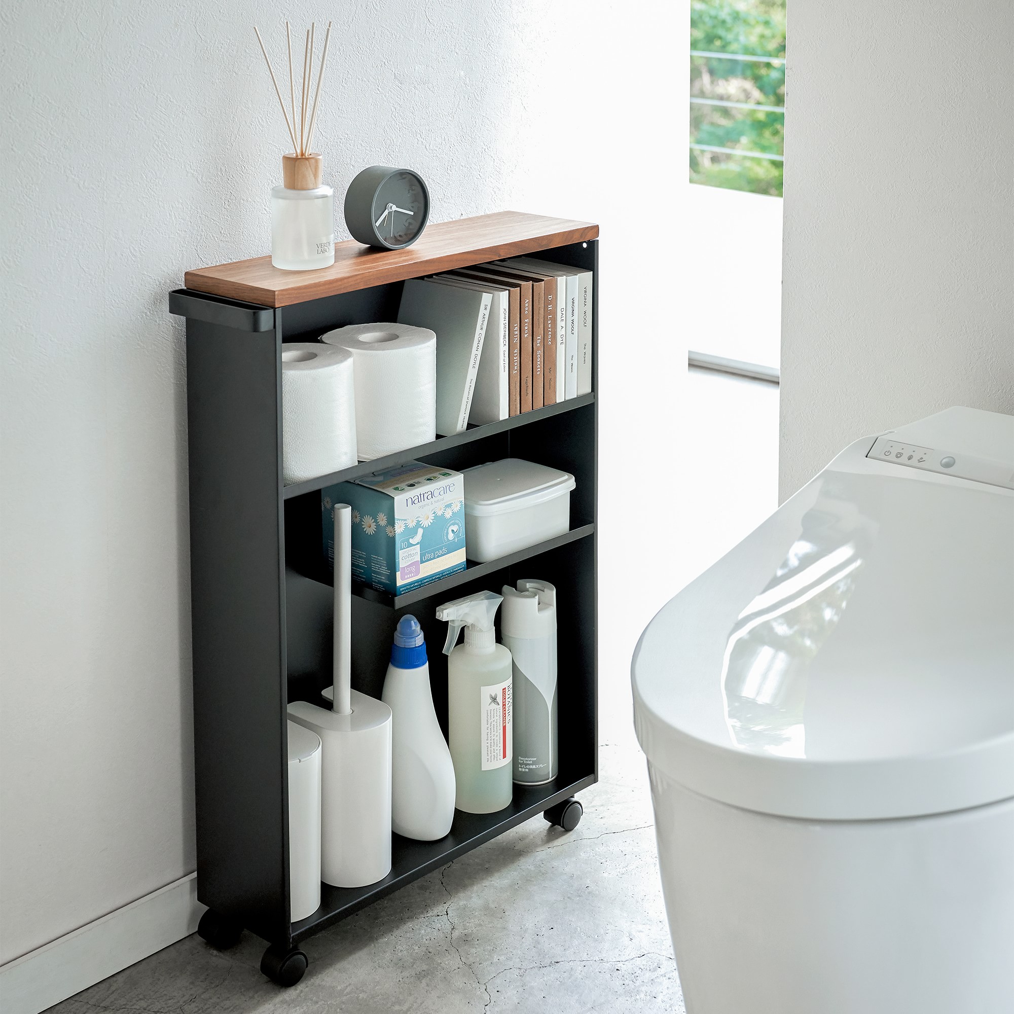 Yamazaki Home Tower Rolling Storage Cart