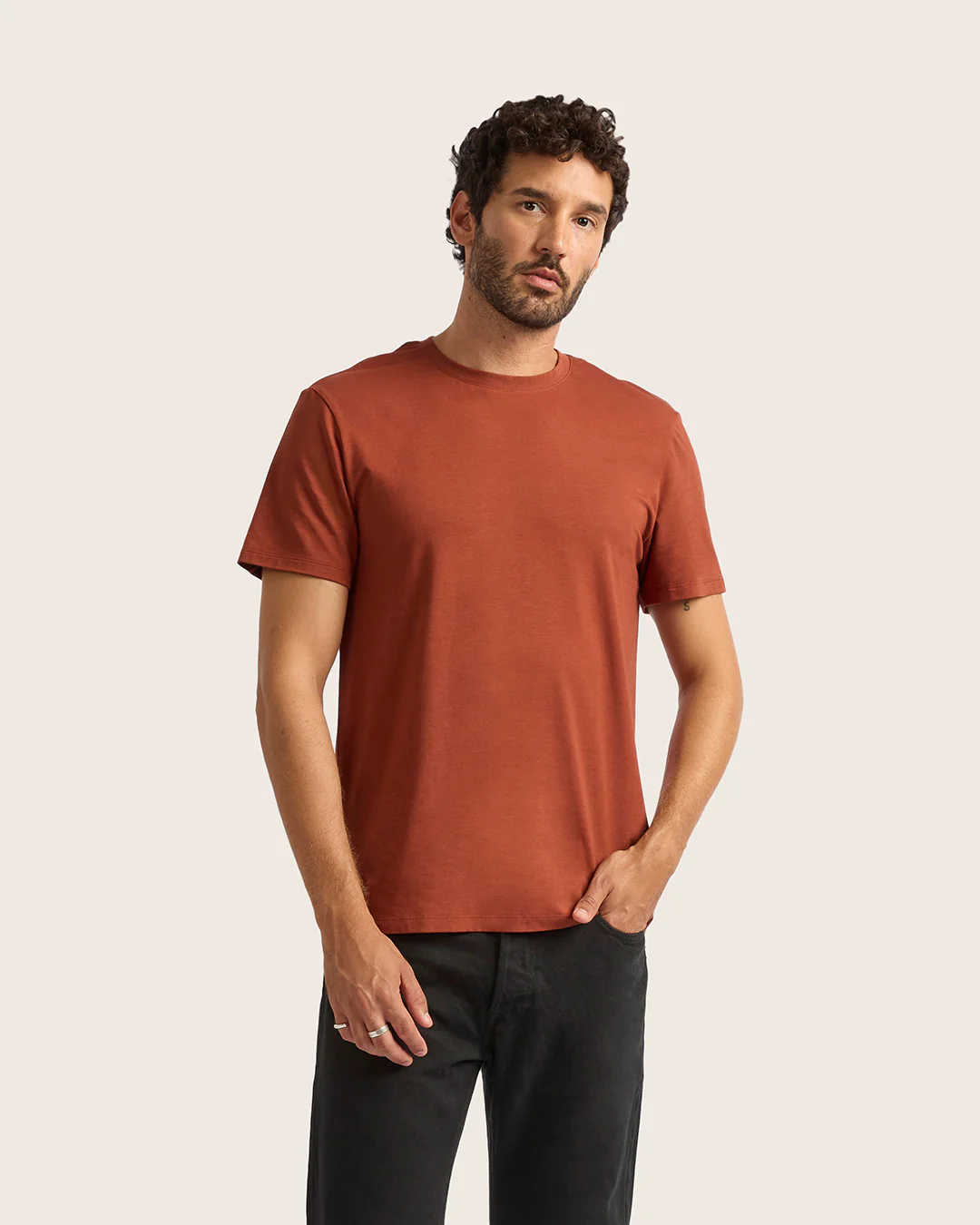 Men's Classic Crew Neck T-Shirt - Rust
