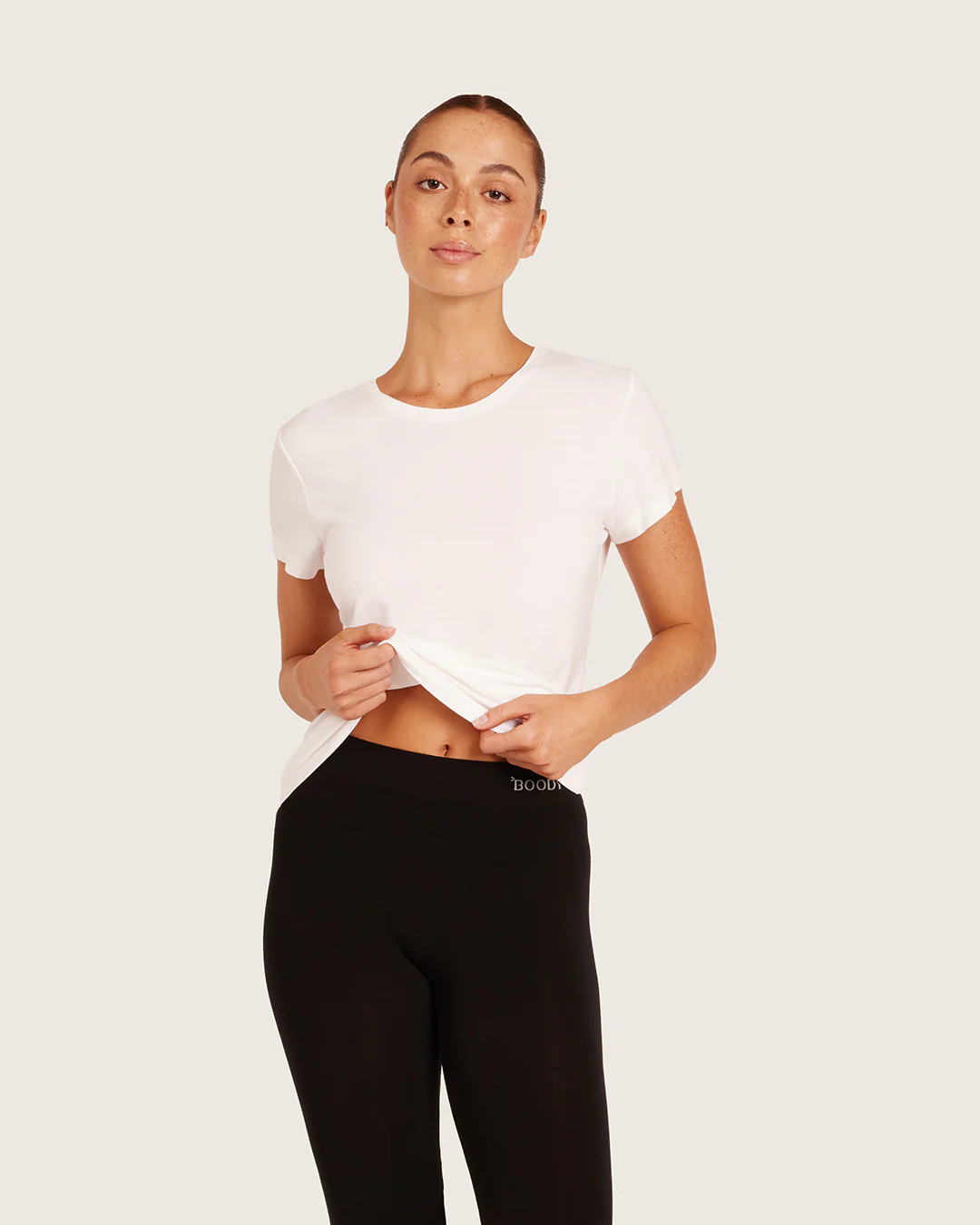 Women's Base Layer Crew Neck T-Shirt - White