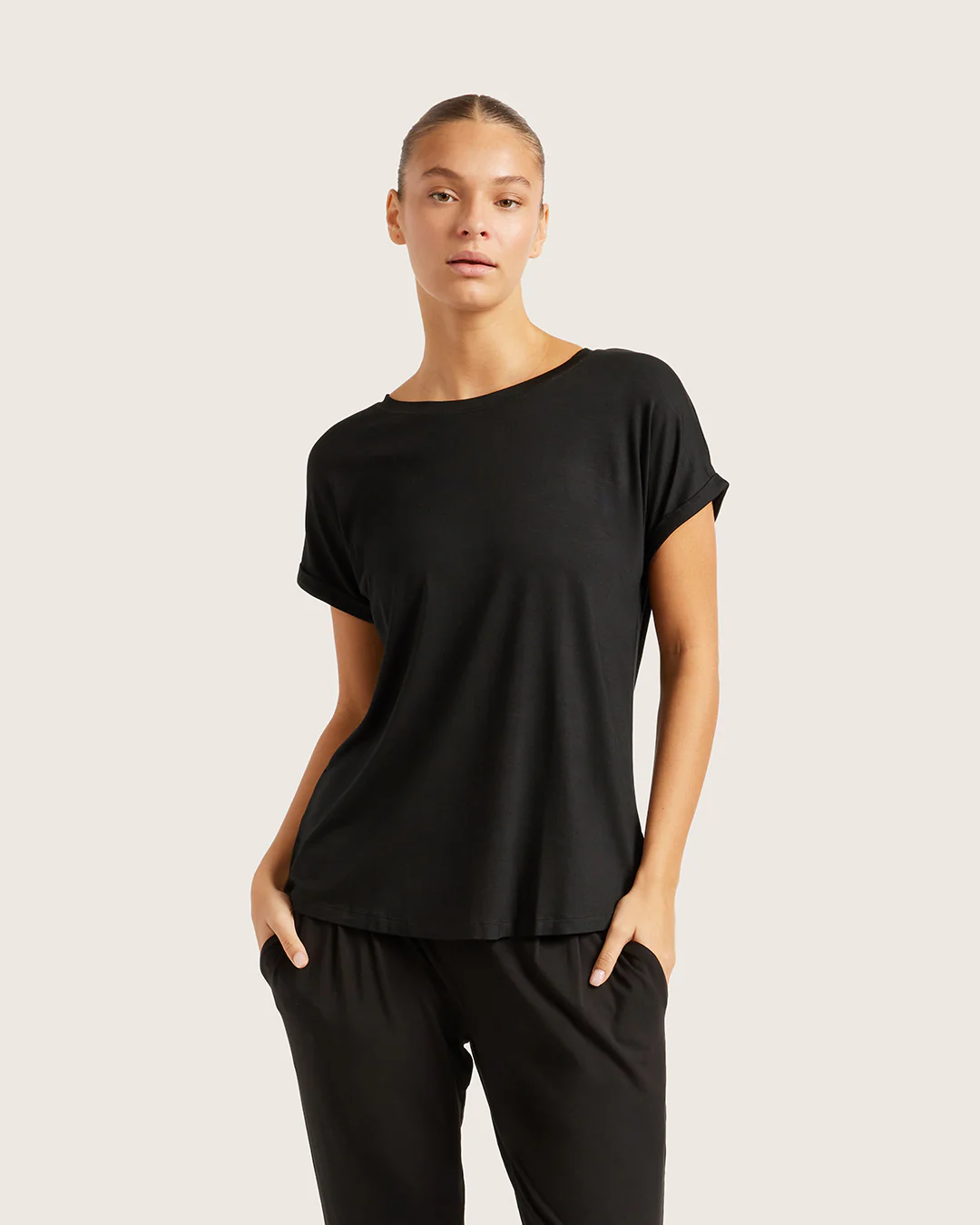 Downtime Lounge Top - Black