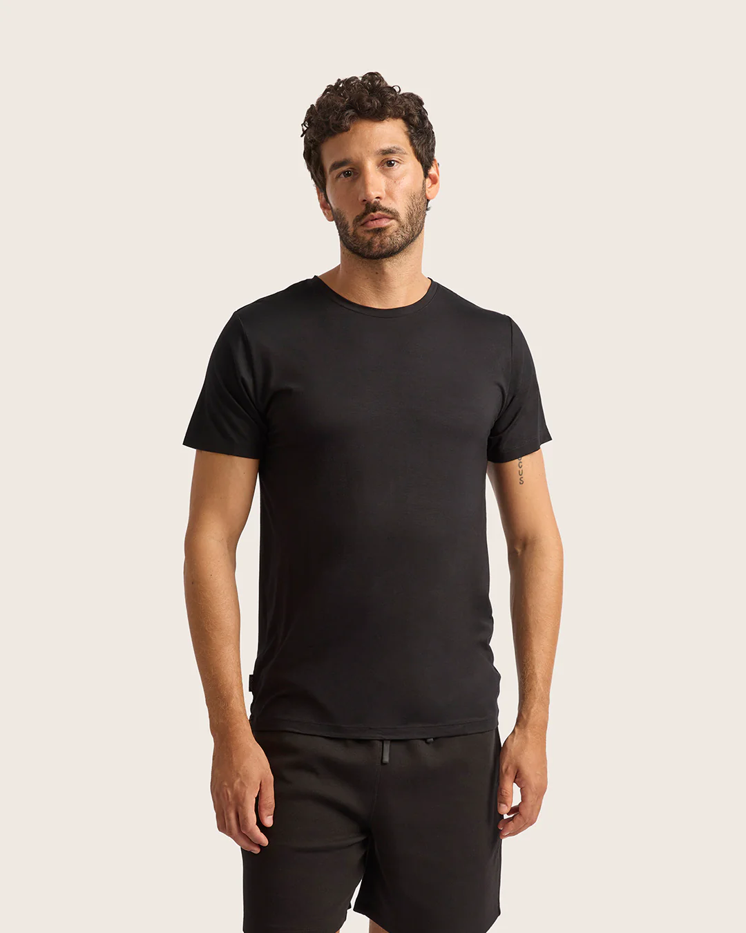 Men's Base Layer Crew Neck T-Shirt - Black