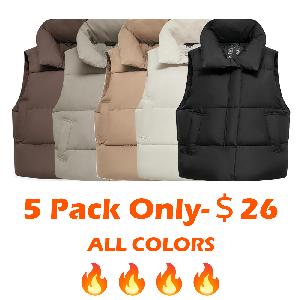 Women Warmer Oversized Puffer Gilet, Sleeveless Quilted Vest