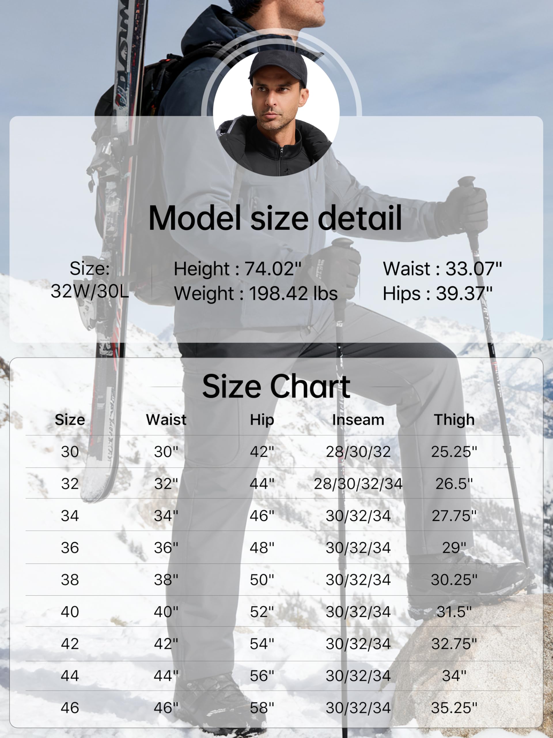 🎄Christmas promotion🎄Men's Outdoor Softshell Fleece Lined Cargo Pants