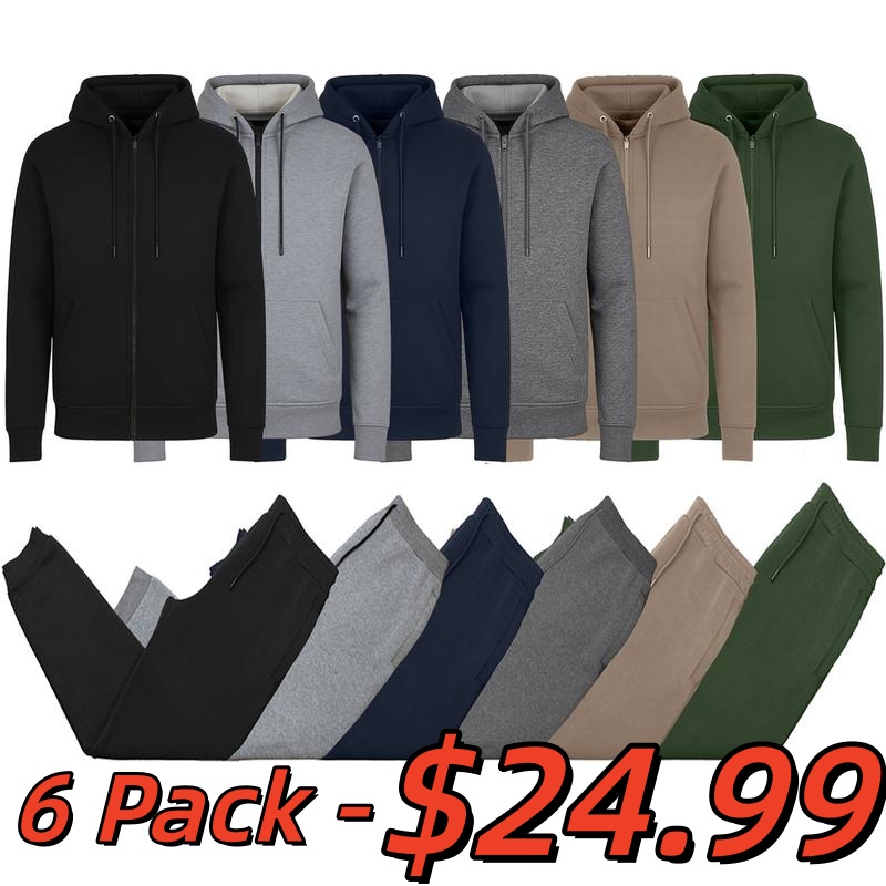 🎄Christmas promotion🎄Men’s Multi Pack Fleece Zip Hoodie & Jogger Sets