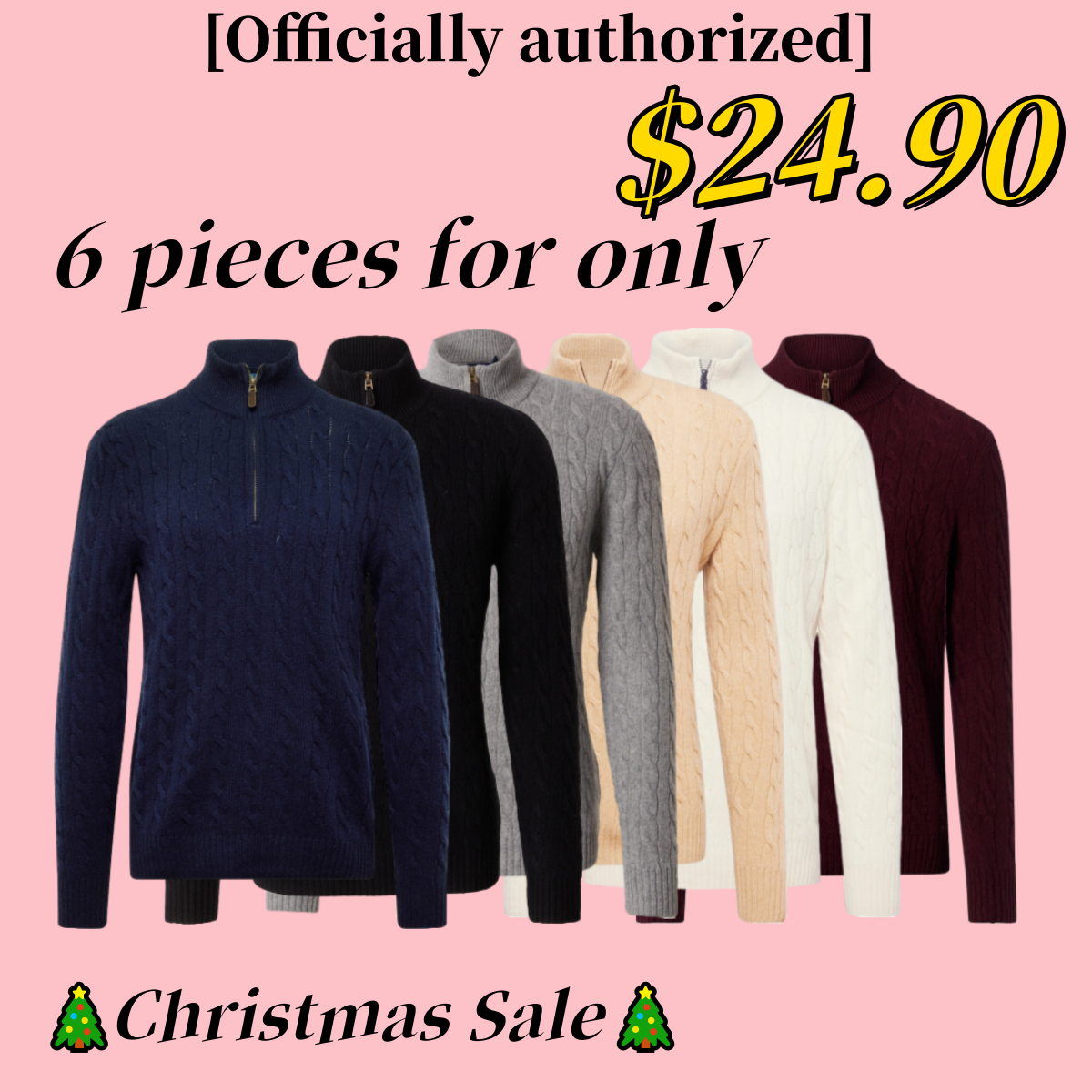 [Officially Authorized Store]Cable-Knit Wool-Cashmere Sweater