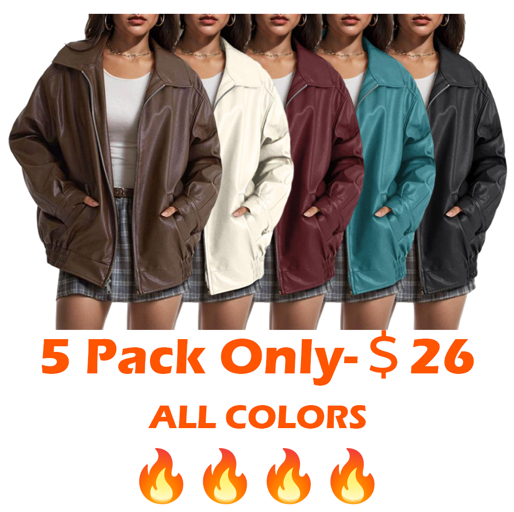 Womens Oversized Leather Jackets Faux Suede Fall Fashion Motorcycle Coats Winter Outfits Clothes