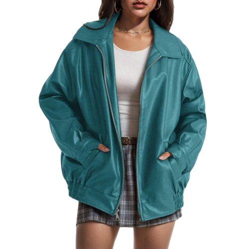 Womens Oversized Leather Jackets Faux Suede Fall Fashion Motorcycle Coats Winter Outfits Clothes