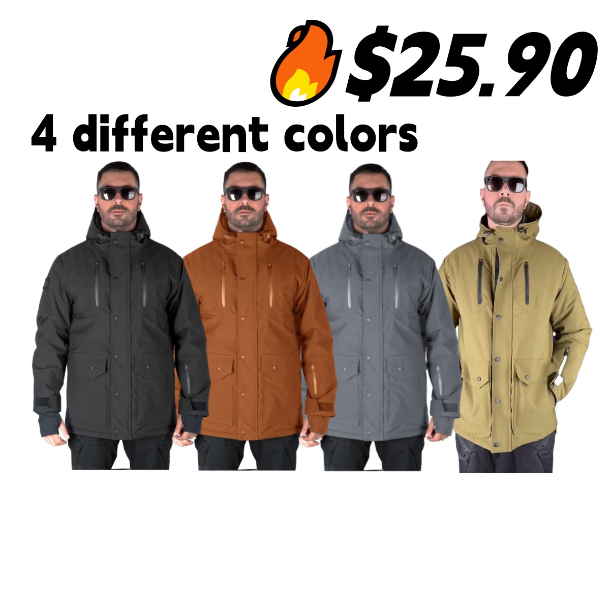 Men's Winter Outdoor Warm Waterproof Jacket