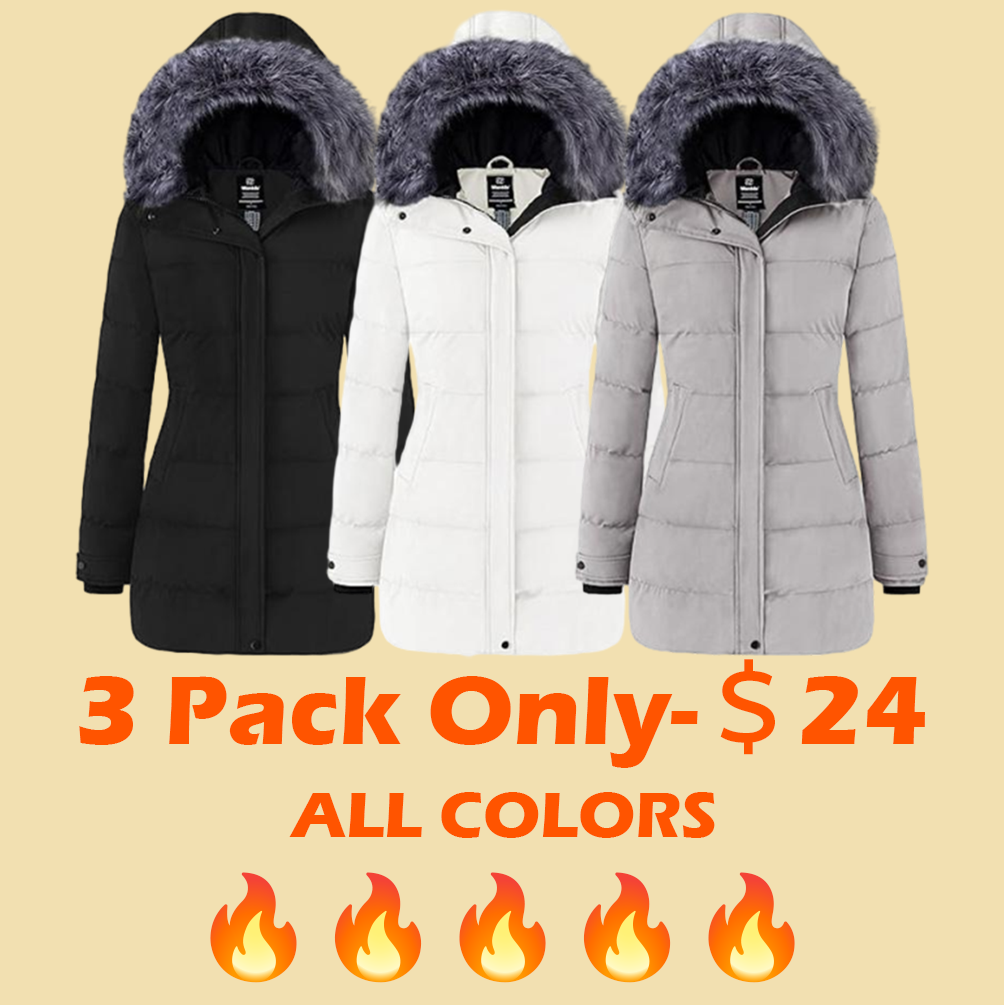 2025 NEW Women's Long Quilted Winter Coat Thicken Puffer Jacket with Hood giftideas christmasgift