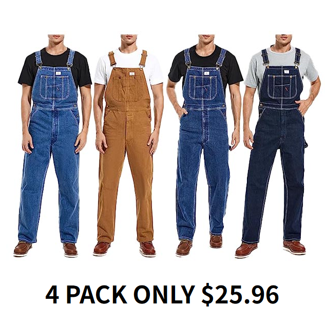 🔥Last Day Promotion🔥Men's Denim Bib Overalls,  Workwear with Adjustable Straps and Convenient Tool Pockets