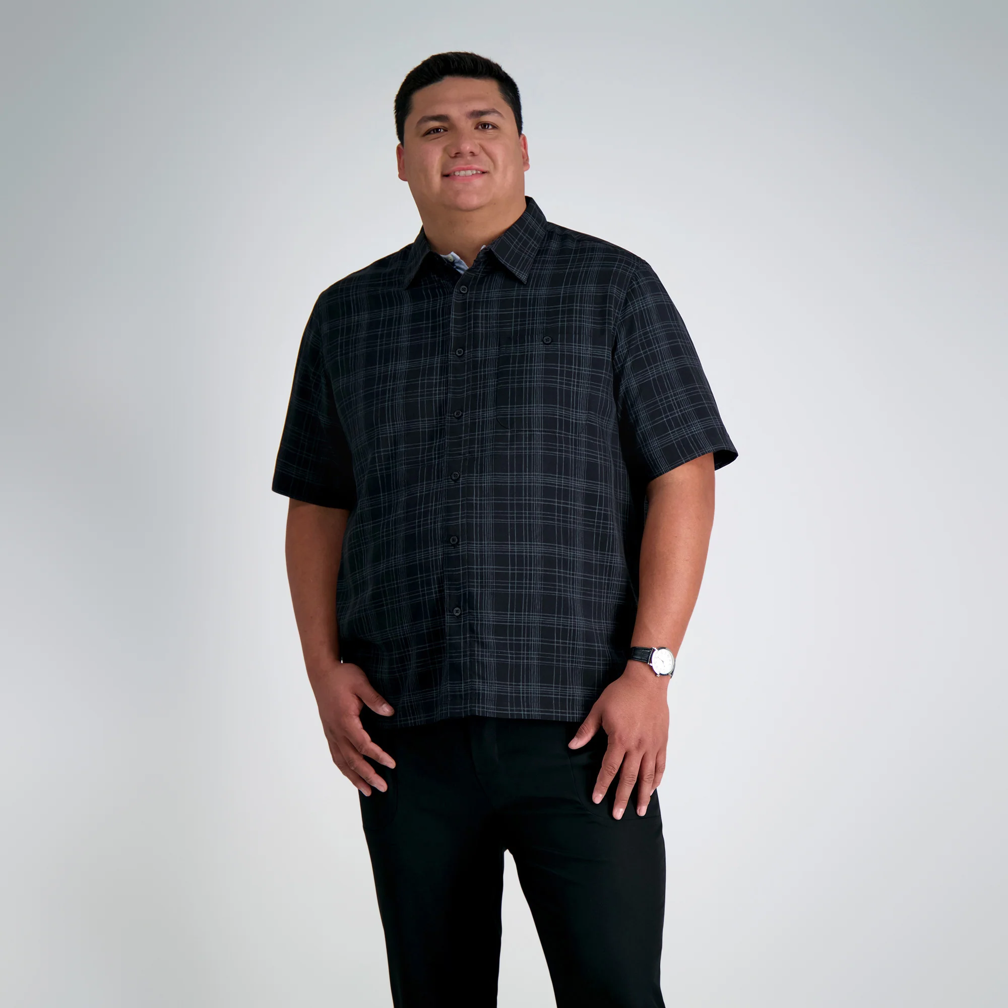Big & Tall Microfiber Plaid Shirt