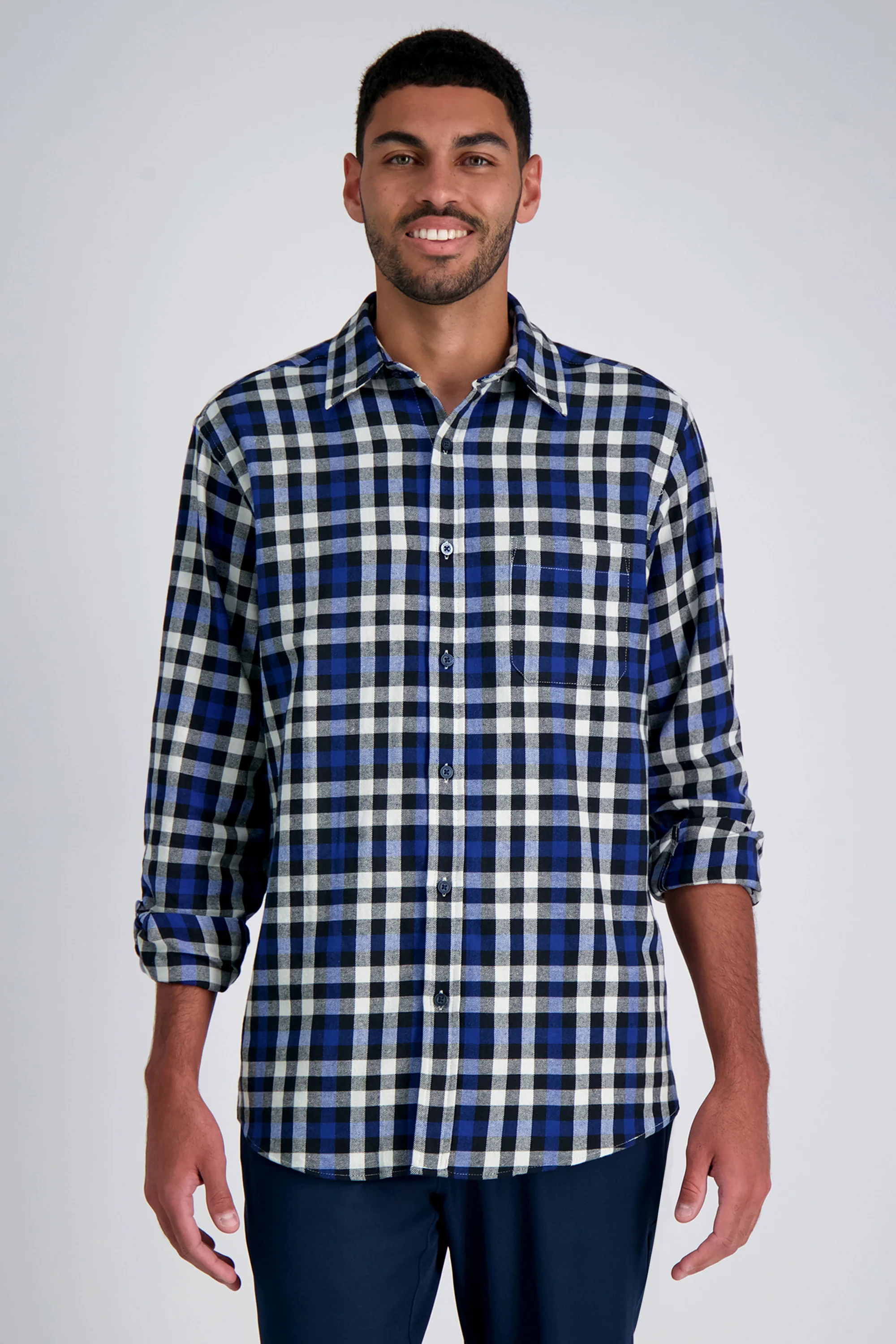 Long Sleeve Flannel Plaid Shirt