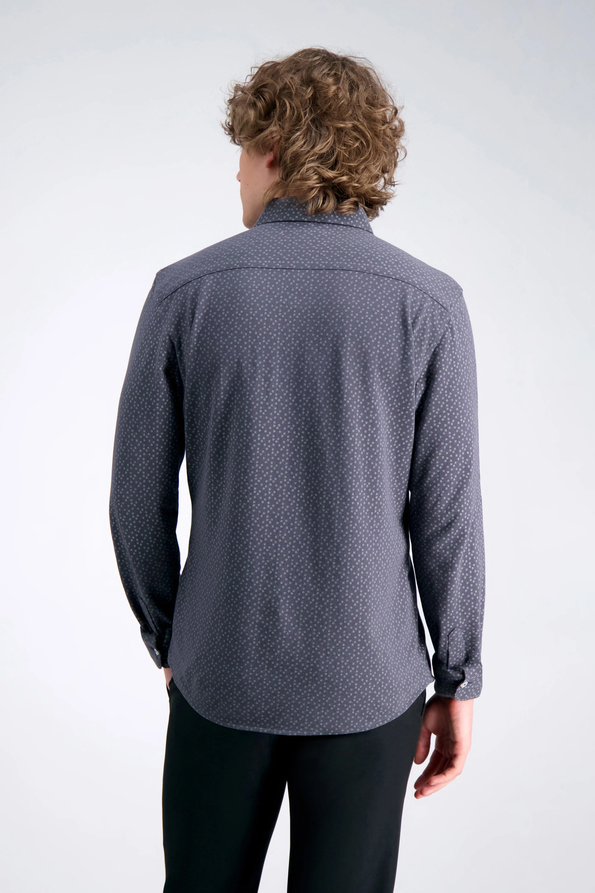 Long Sleeve Pique Shirt - Geo Ditsy