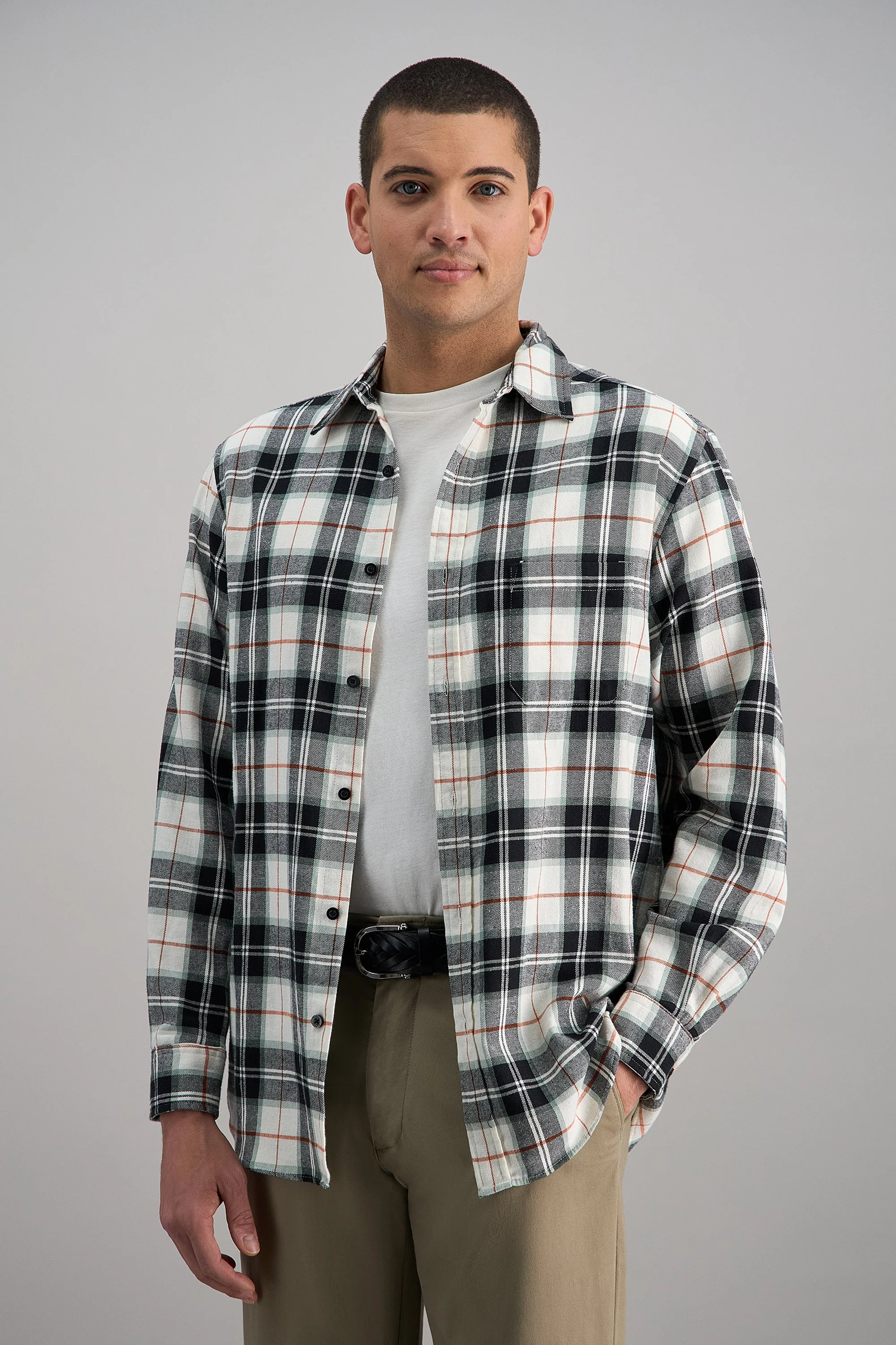 Long Sleeve Flannel Plaid Shirt