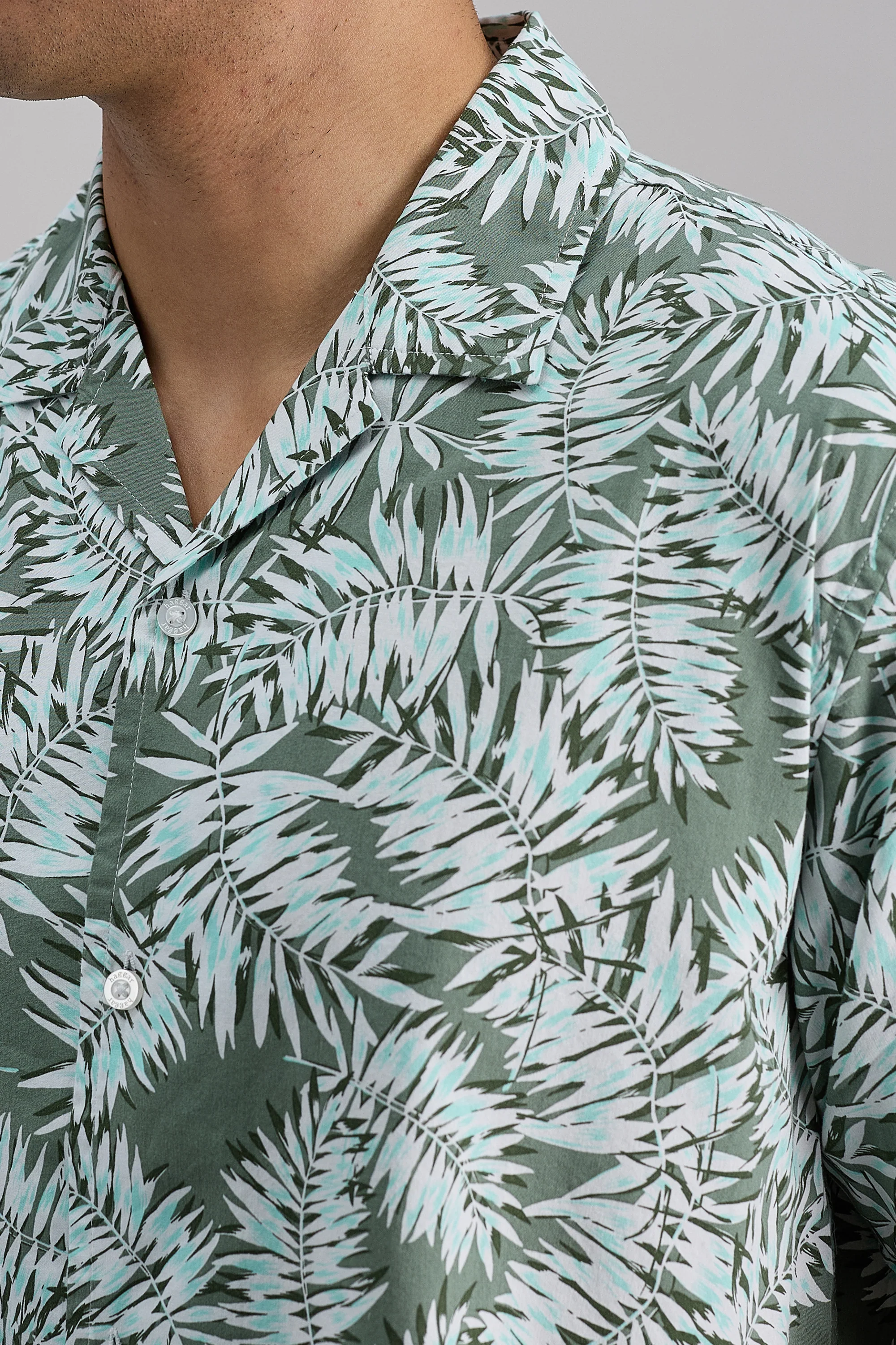 Short Sleeve Camp Shirt - Green