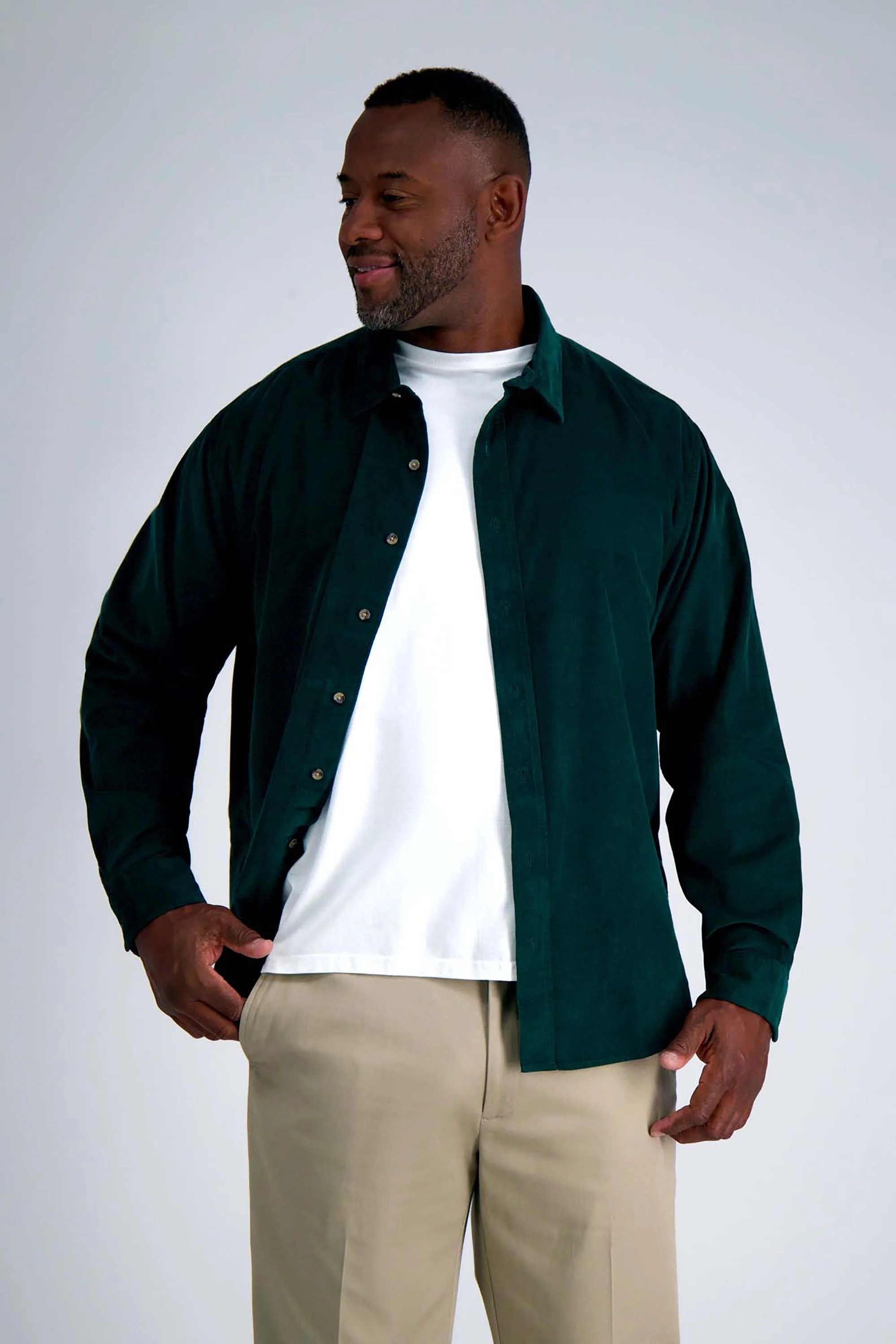Big & Tall Long Sleeve Corduroy Shirt