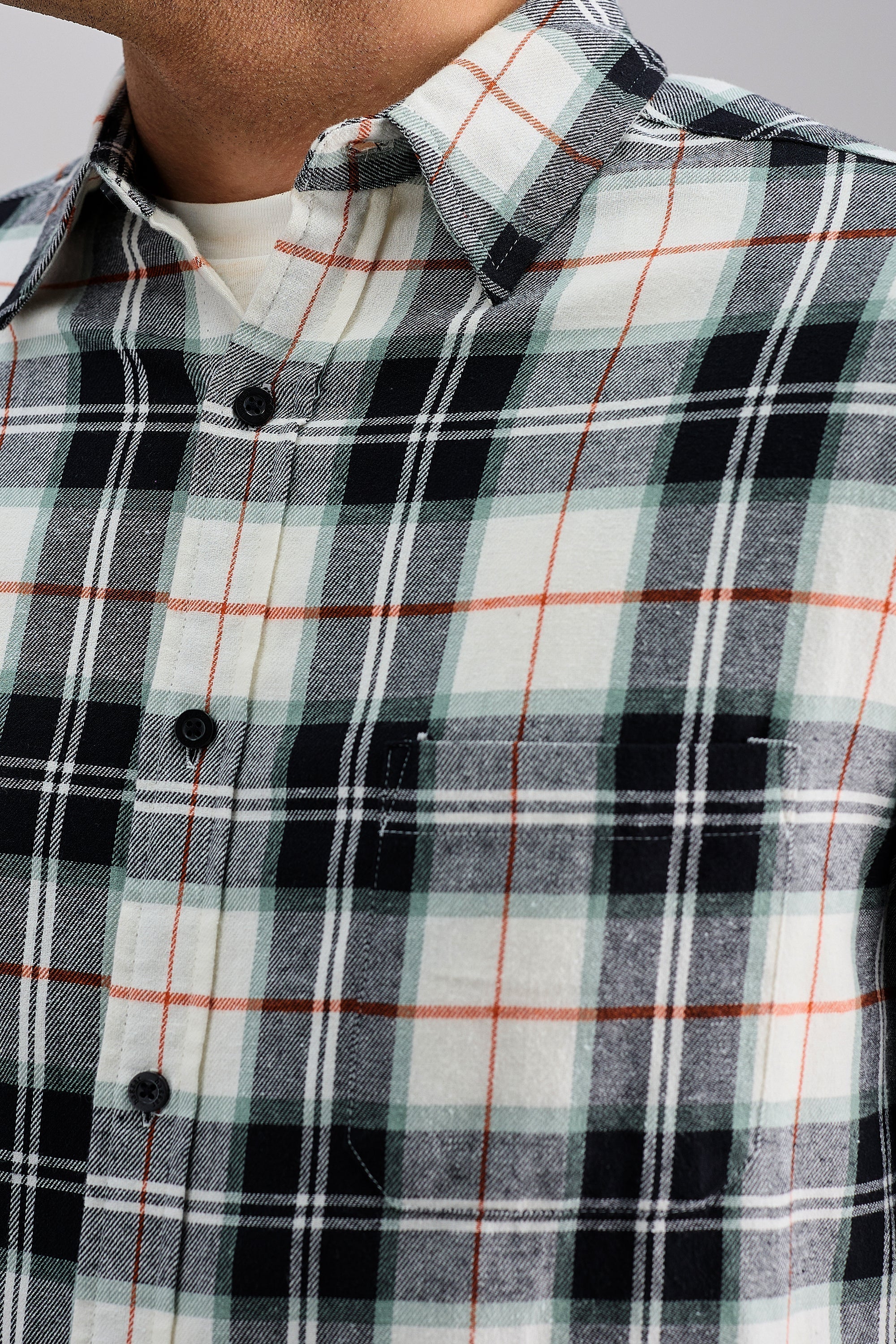 Long Sleeve Flannel Plaid Shirt