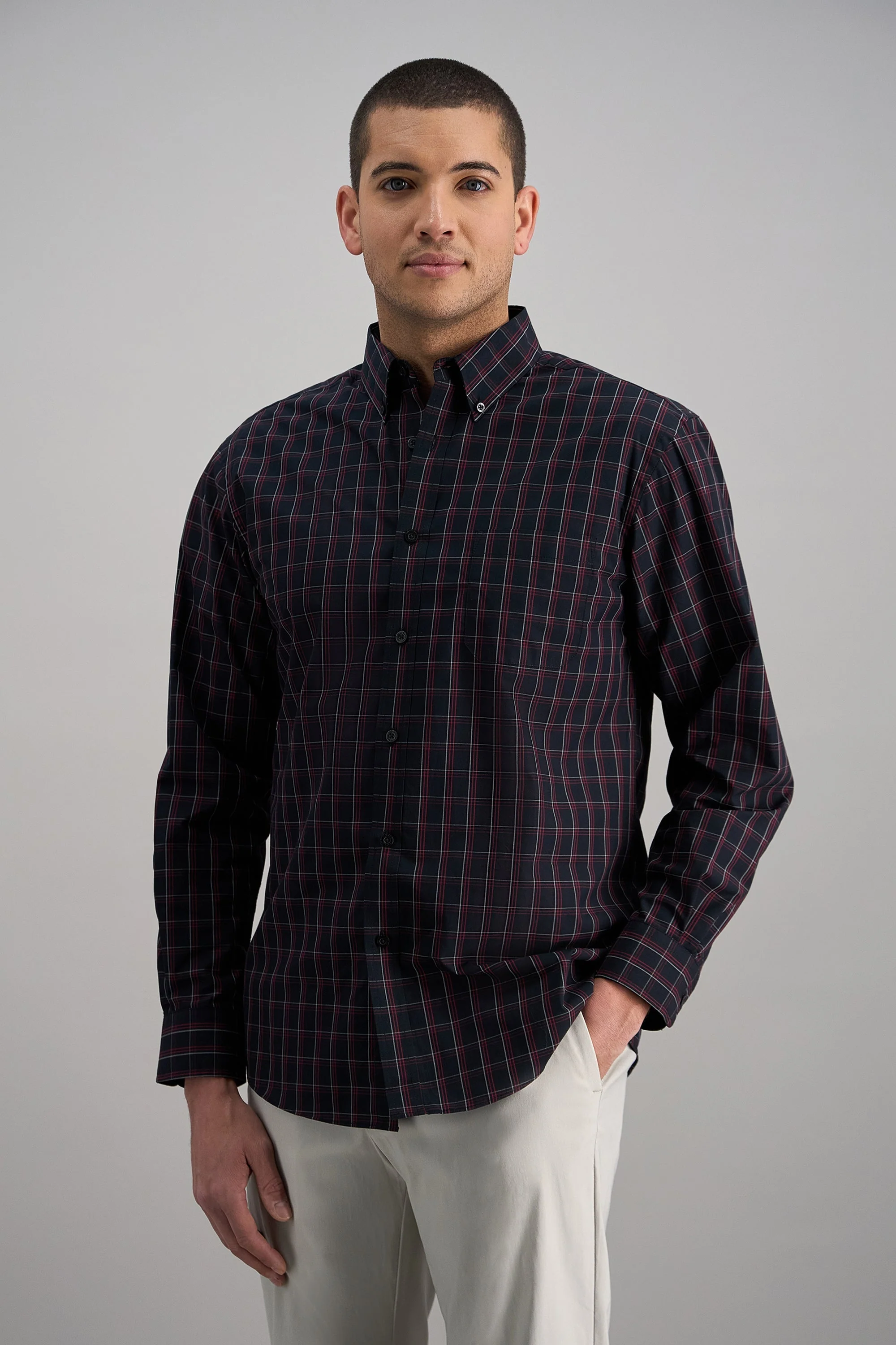 Life Long Sleeve Poplin Shirt - Black