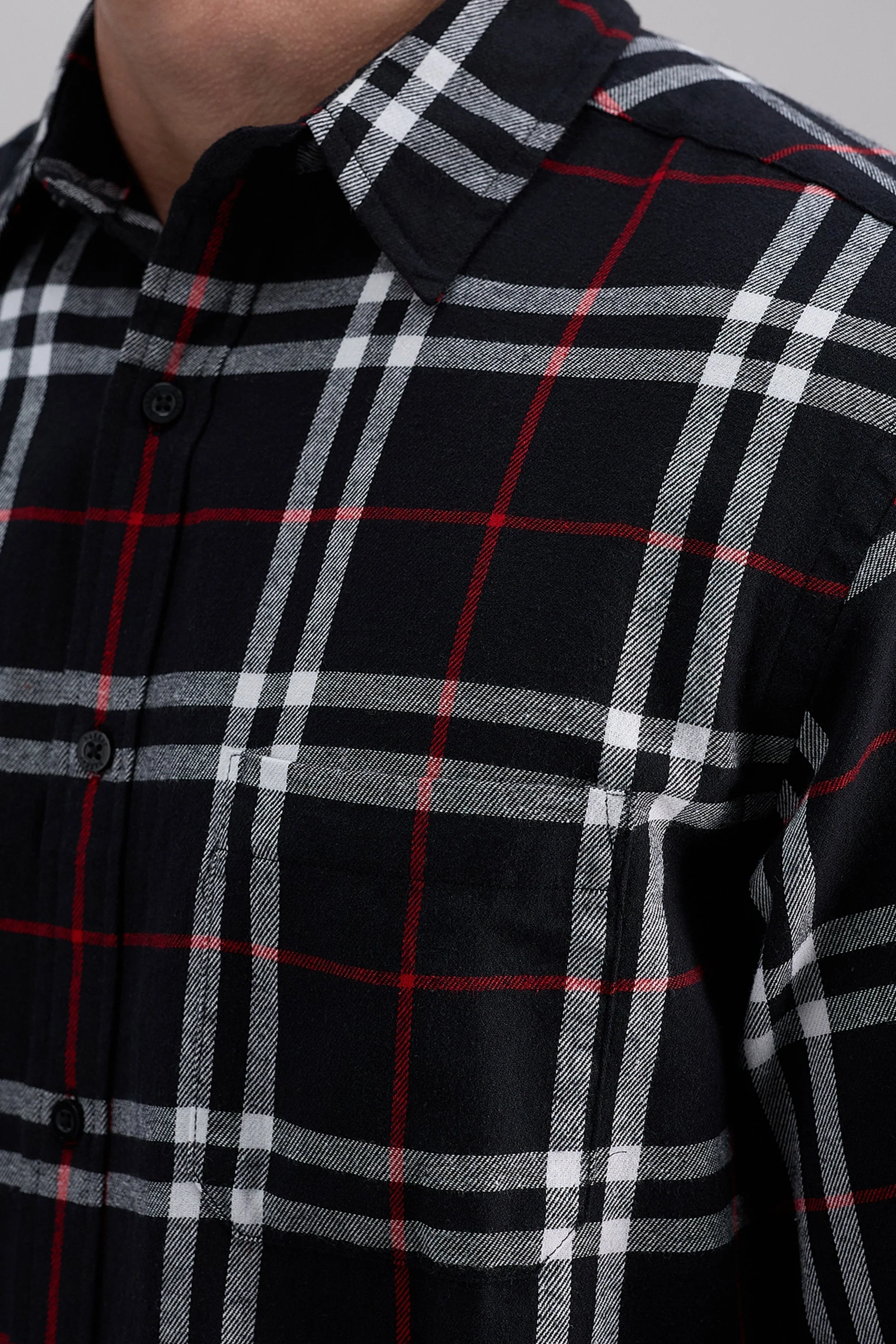 Long Sleeve Flannel Plaid Shirt